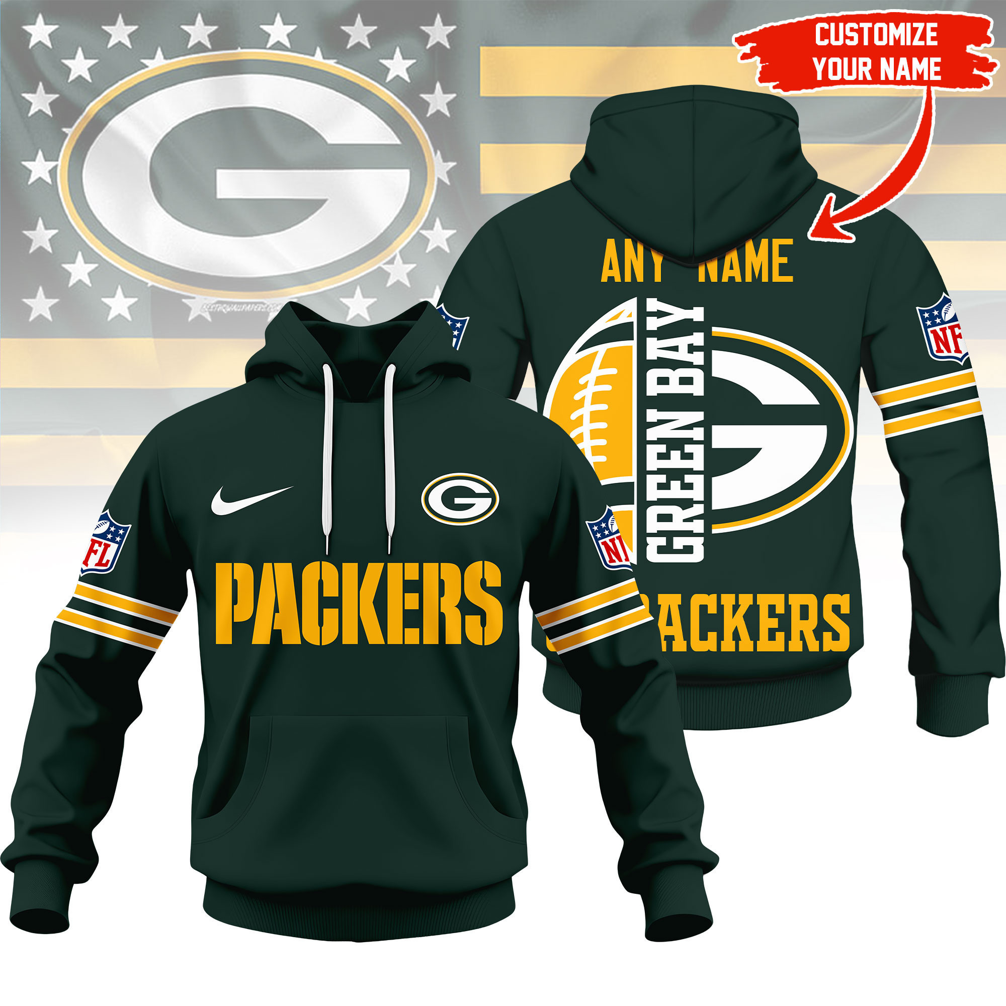 Green Bay Packers | Premium NFL Fan Hoodie NY