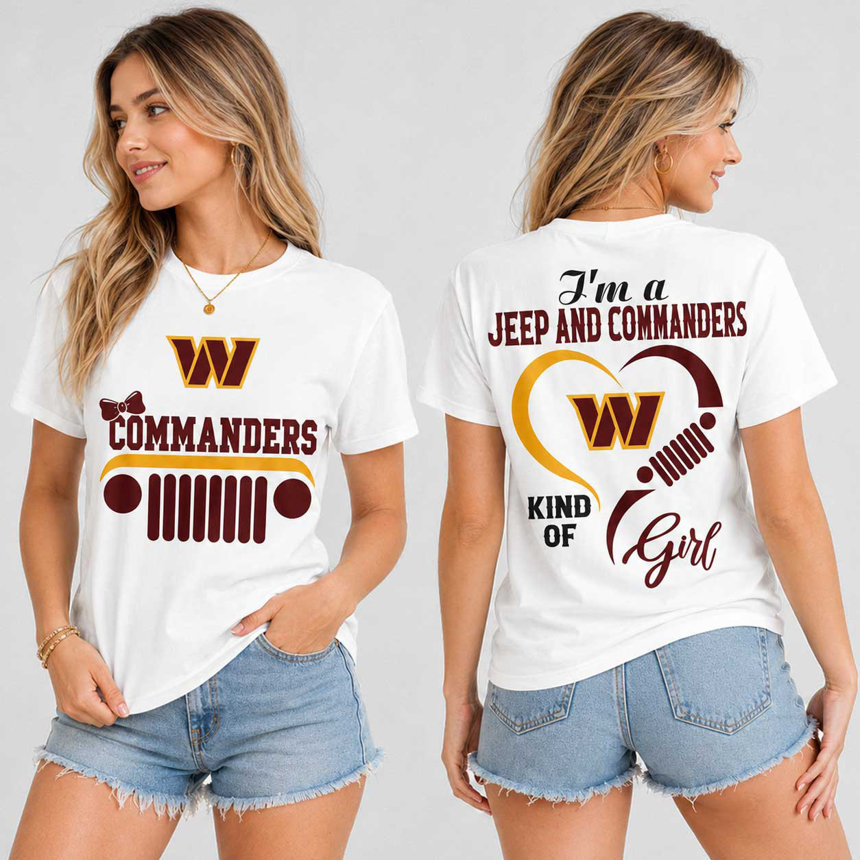 Washington Commanders | Premium NFL Jeep Fan Passion T-Shirt TD