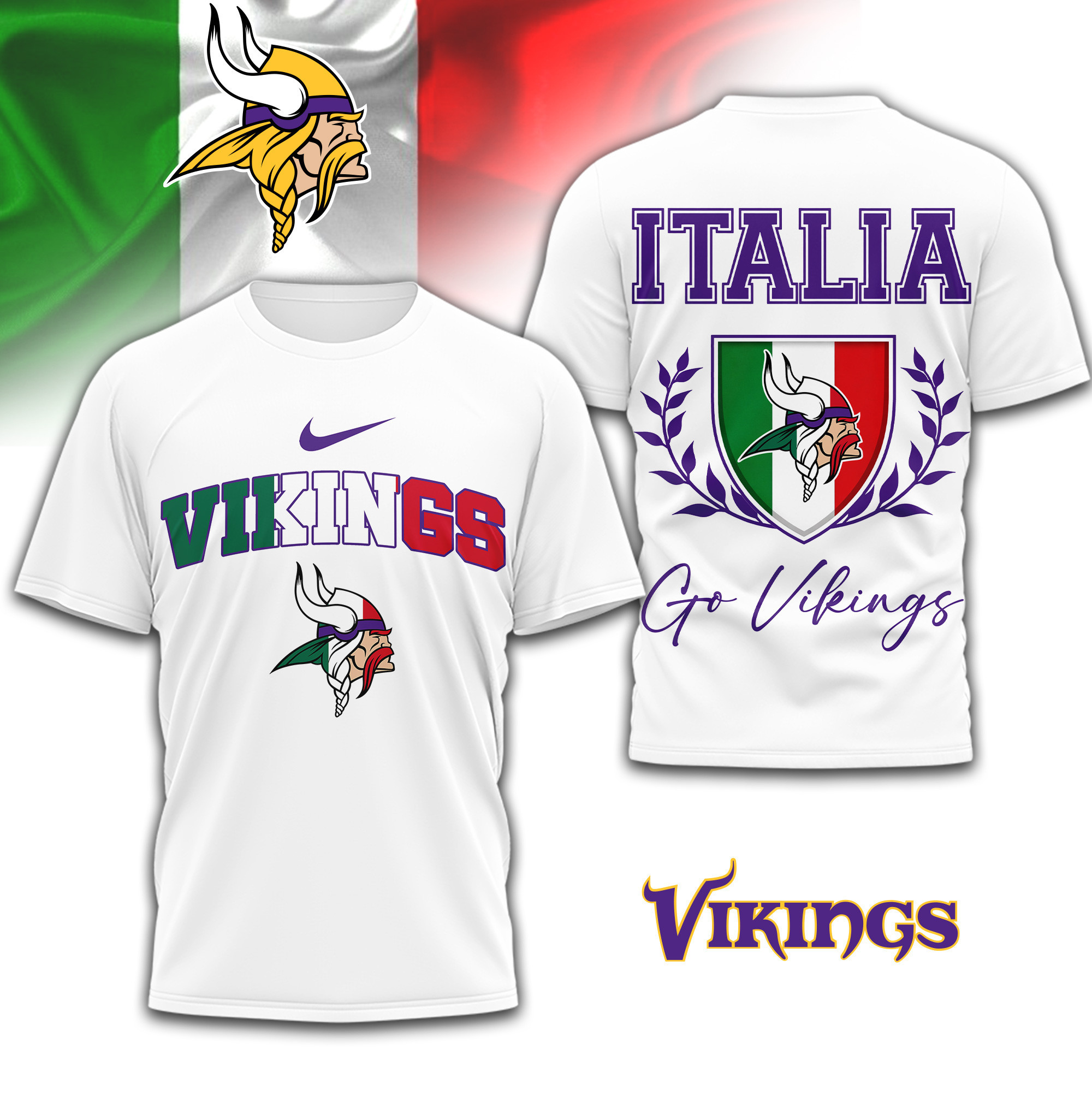 Minnesota Vikings | Premium NFL Italia 3D Shirt TD270126