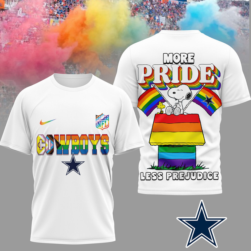 Dallas Cowboys | Premium NFL Snoopy Pride Month 3D T-Shirt HY