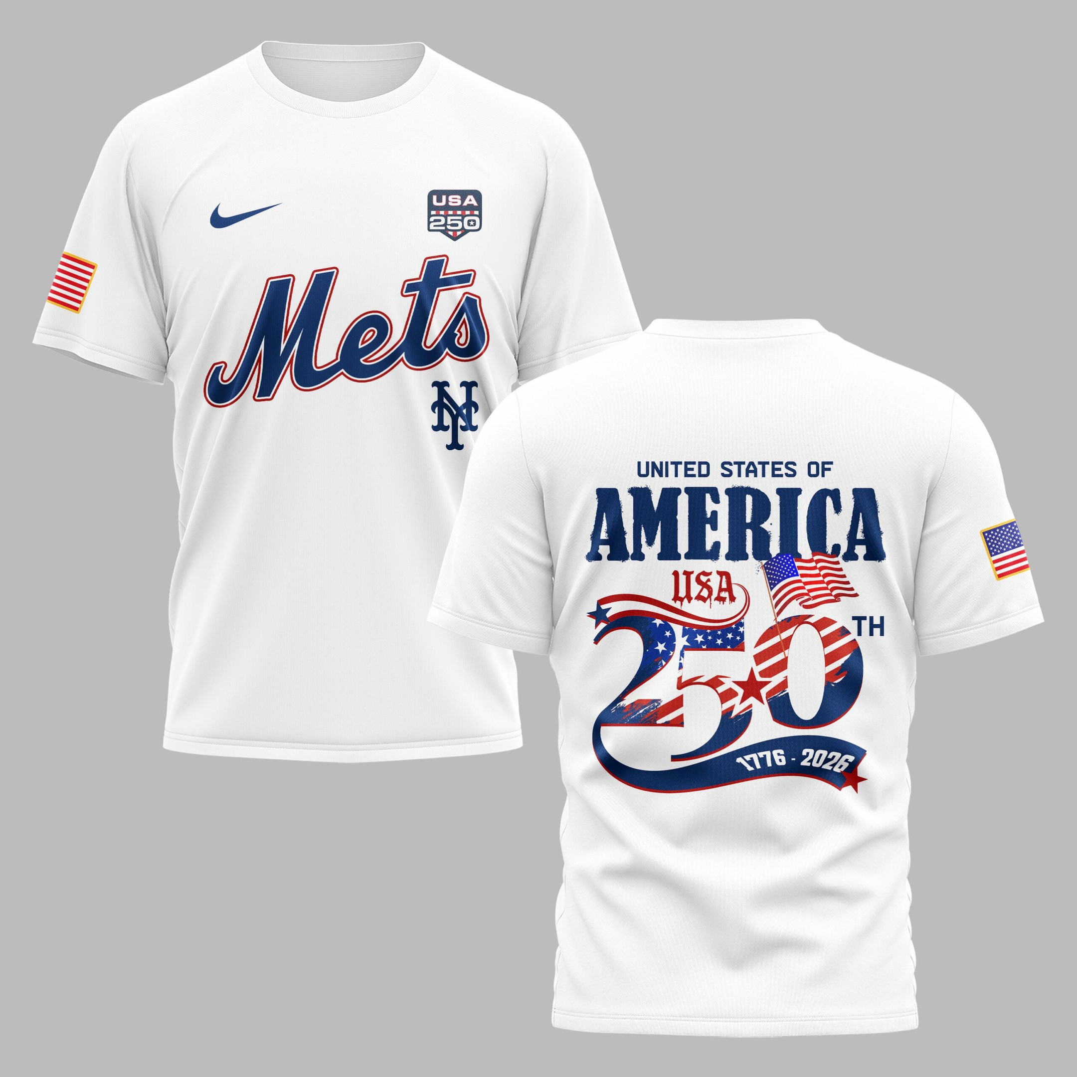 New York Mets X 250 Years Of Freedom Premium T Shirt