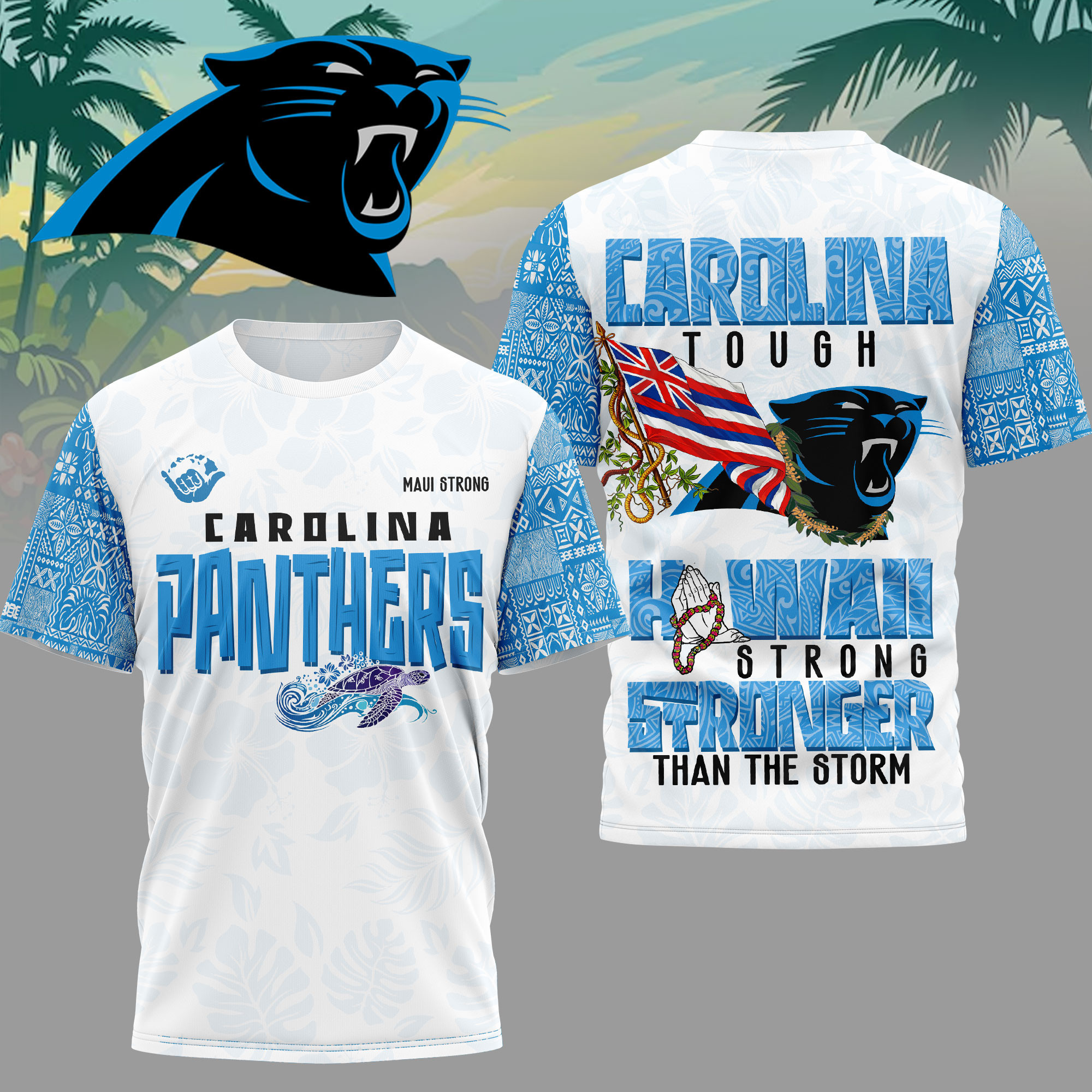 Carolina Panthers | Premium NFL Hawaii Strong 3D Shirt HY