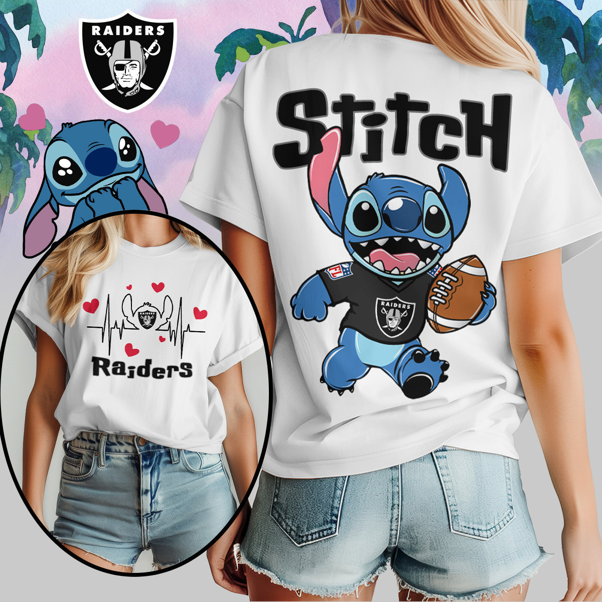 Las Vegas Raiders | Premium NFL Stitch Women Shirt TD