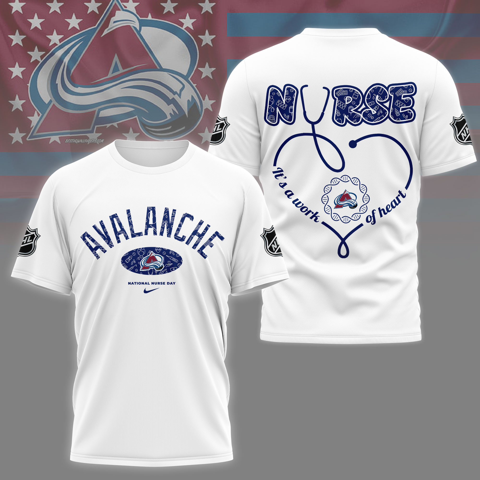 Colorado Avalanche | Premium NHL Nurse Appreciation Month 3D Shirt NY