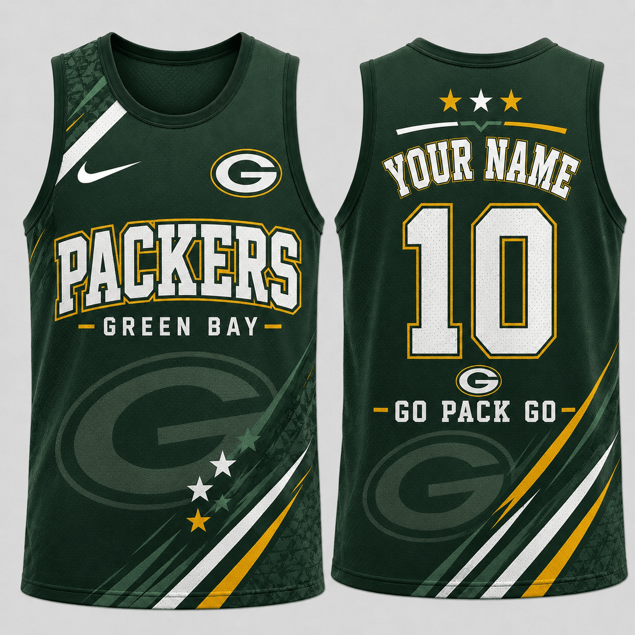 Green Bay Packers | Premium NFL Personalized Team Spirit Sports Tank Top TD