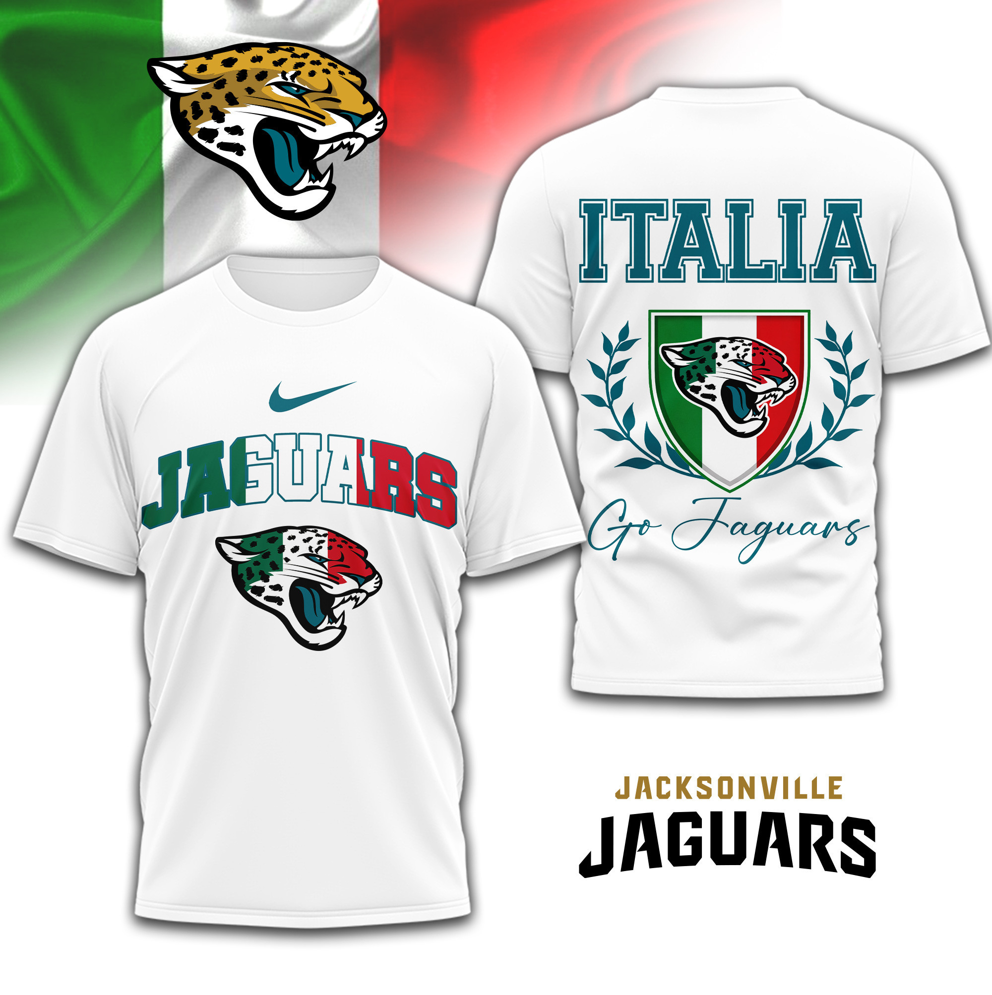 Jacksonville Jaguars | PREMIUM NFL ITALIA 3D SHIRT TD090126