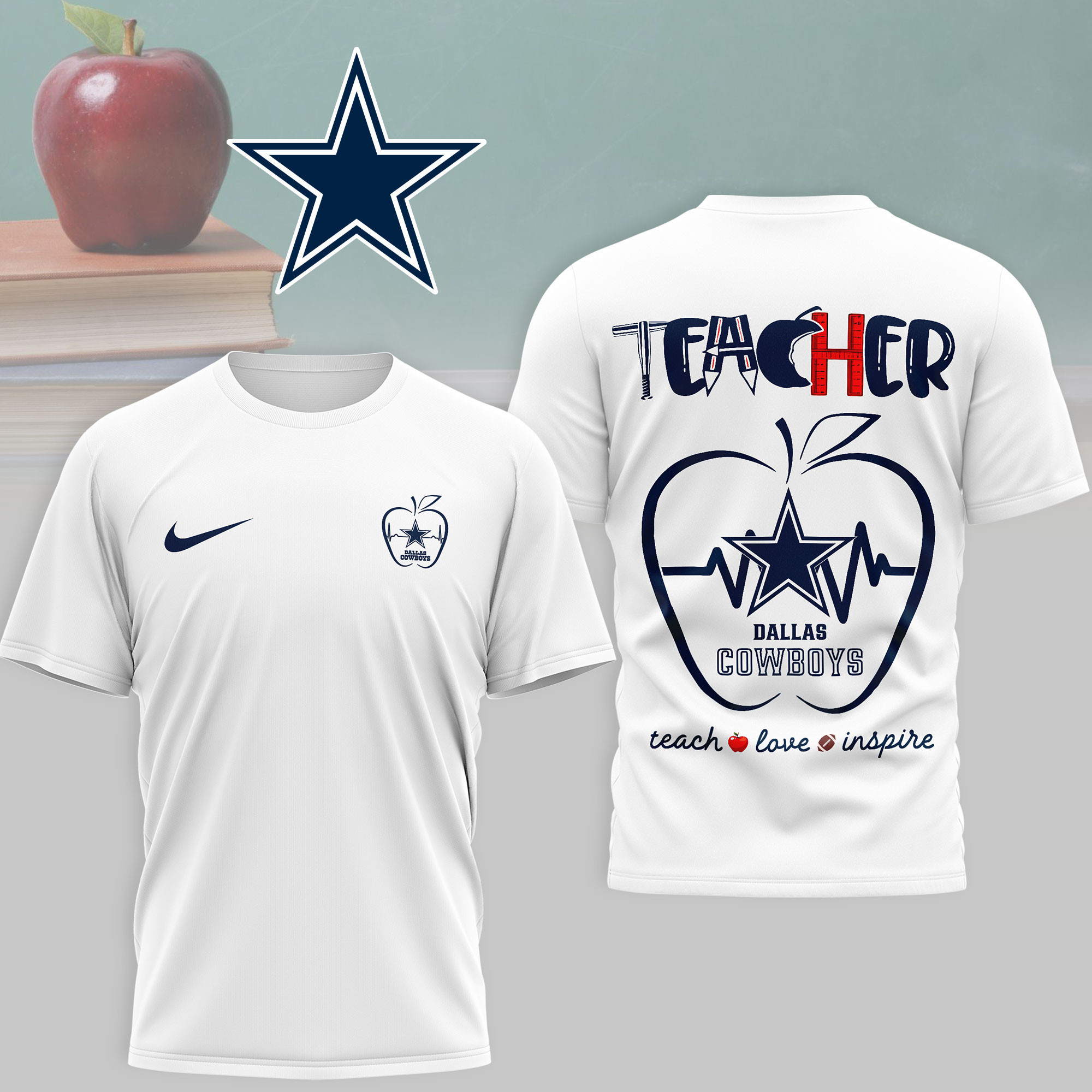 Dallas Cowboys | Premium NFL Teacher Game Day 3D Shirt NTH1