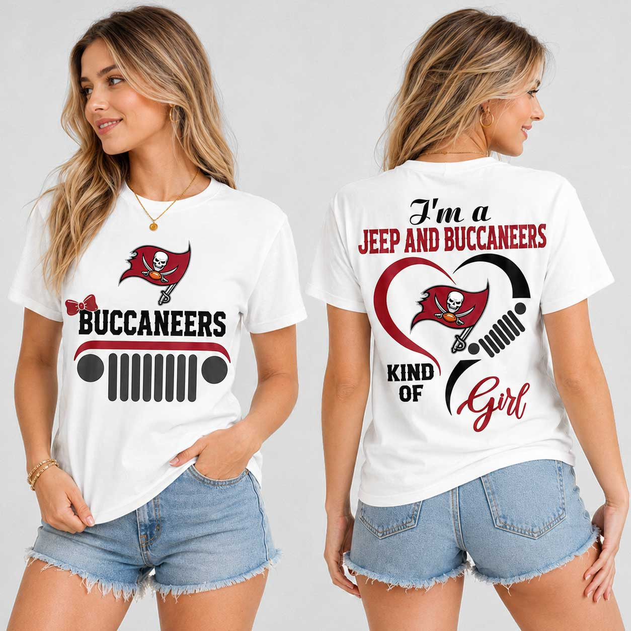 Tampa Bay Buccaneers | Premium NFL Jeep Fan Passion T-Shirt TD