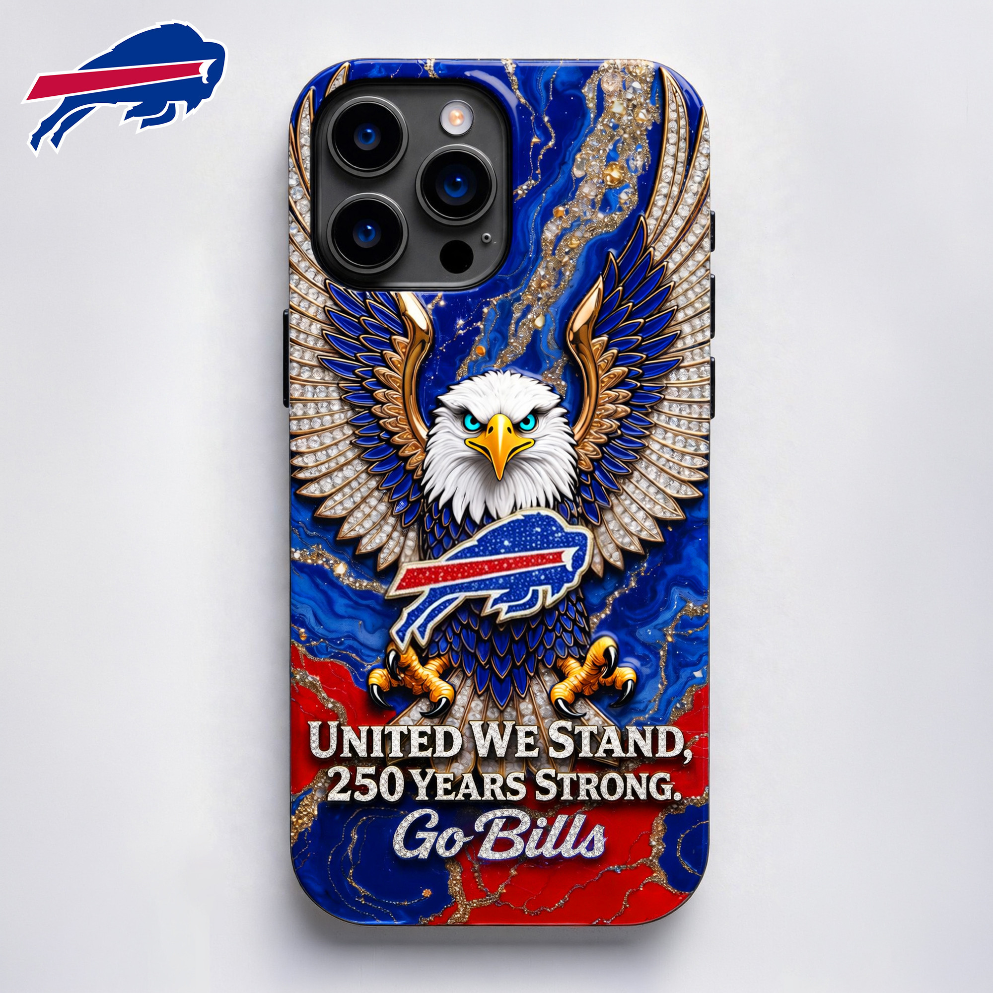 Buffalo Bills | Premium NFL 250 Years Of America Freedom Luxury Phone Case NY