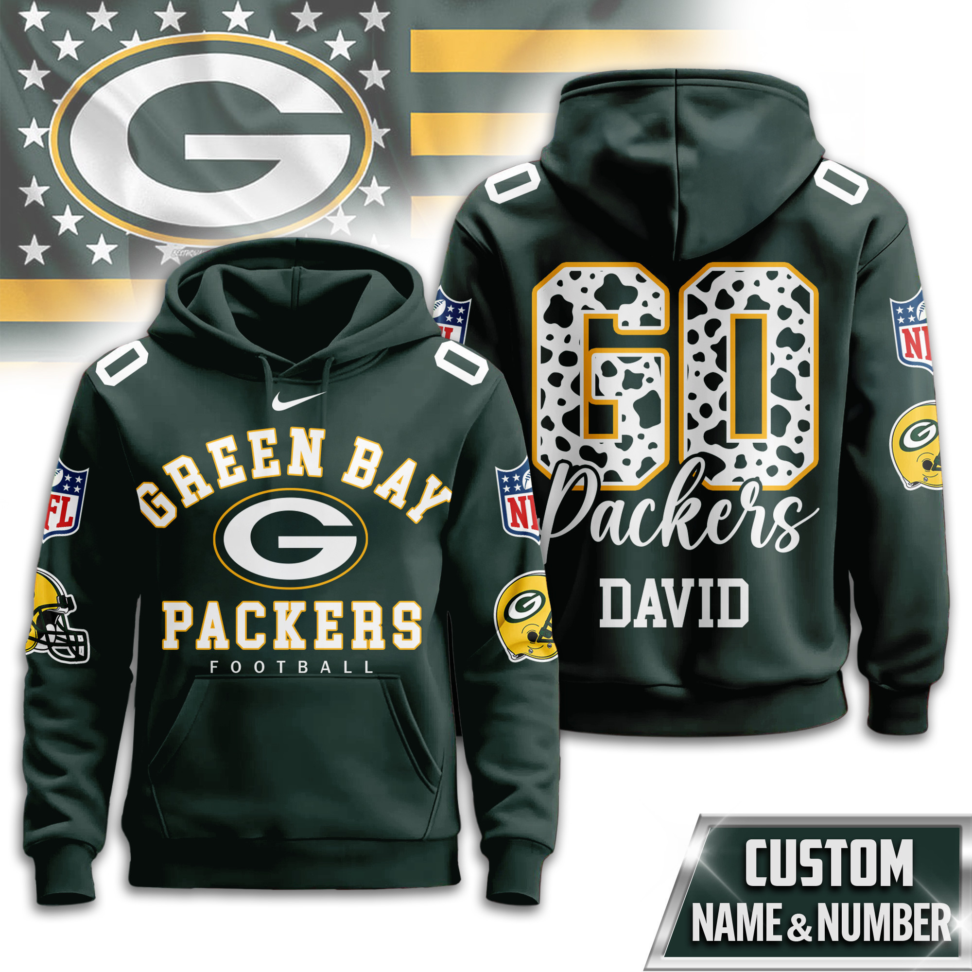 Green Bay Packers | Premium NFL Custom Game Day Hoodie TD