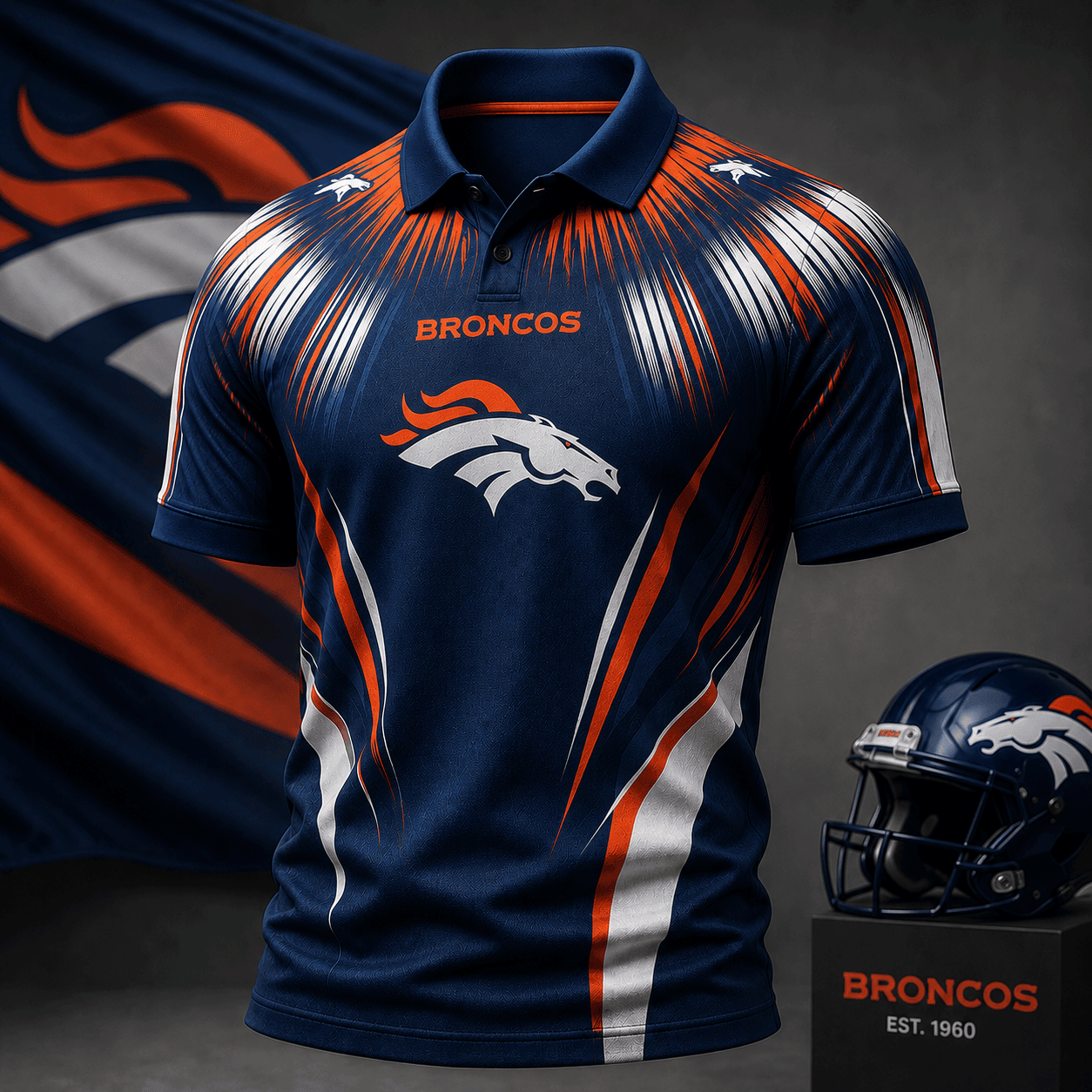 Denver Broncos | Premium NFL Victory Rush Polo Shirt NY