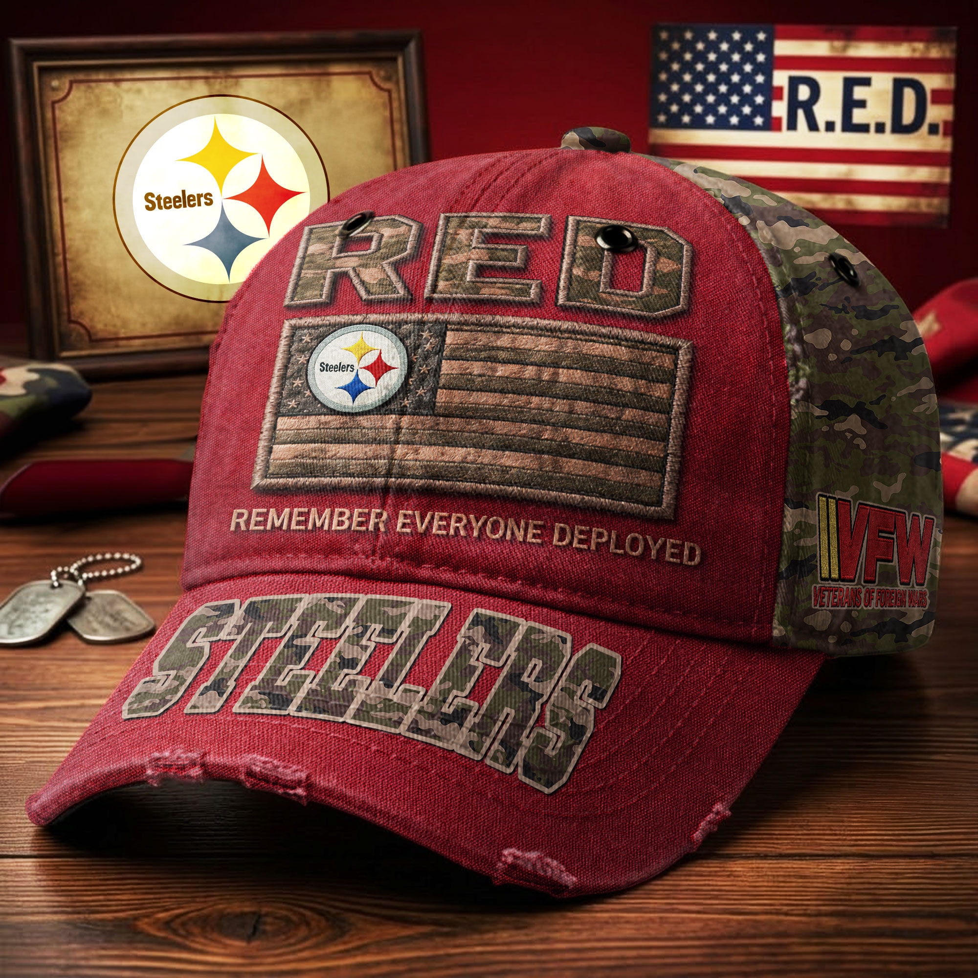 Pittsburgh Steelers | Premium NFL Remember Everyone Deployed Classic Cap TD