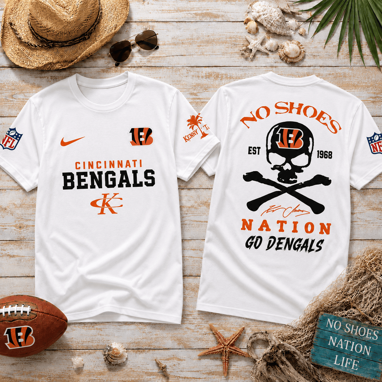 Cincinnati Bengals| Premium NFL No Shoes Nation Fan 3D Shirt NY
