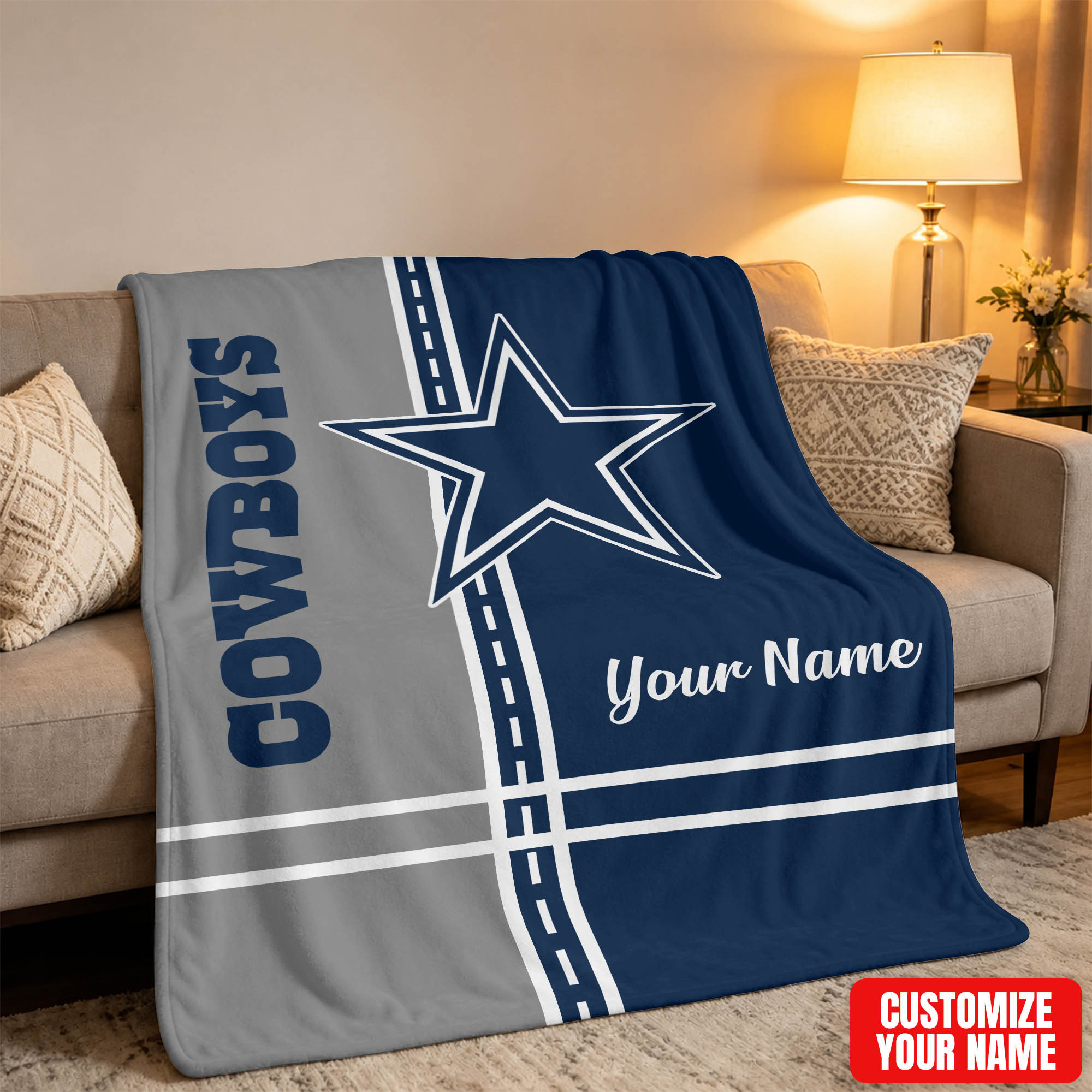 Dallas Cowboys | Premium NFL My Name My Game Personalized Blanket NTH1