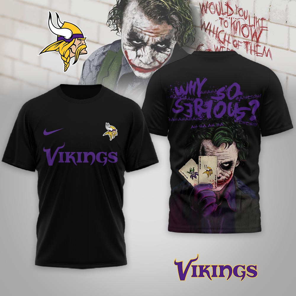 Minnesota Vikings | Premium NFL Joker Why So Serious 3D Shirt NP