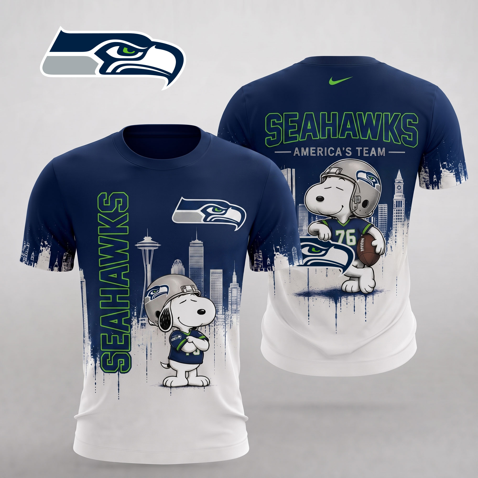 Seattle Seahawks | Premium NFL Gridiron Sunday Cartoon 3D Shirt NTH1