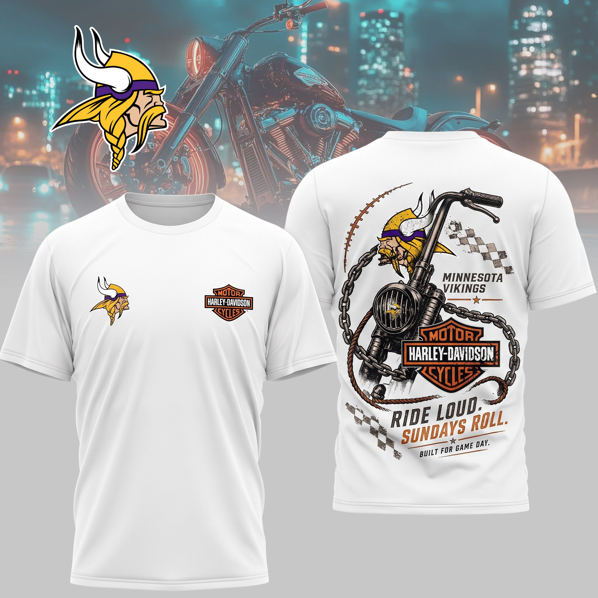 Minnesota Vikings | Premium NFL Ride & Football Team 3D Shirt NTH1
