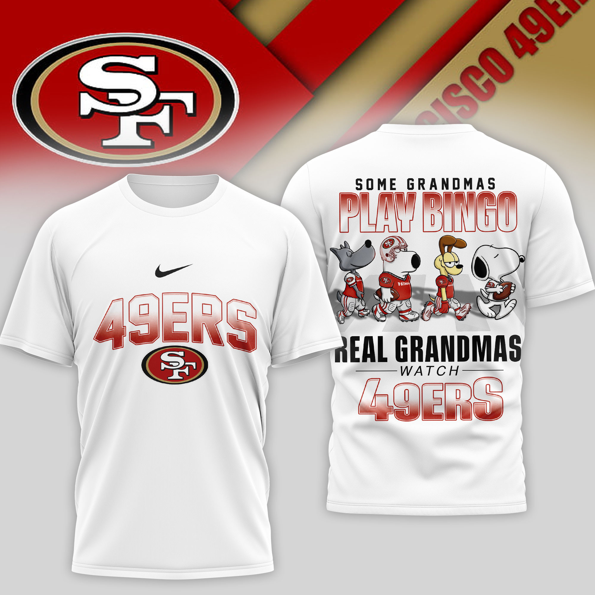 San Francisco 49ers | Premium NFL Prime Time 3D Shirt NTH1