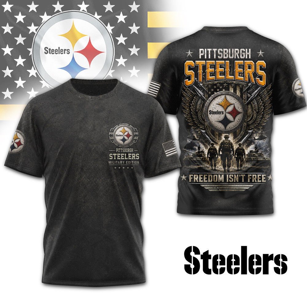 Pittsburgh Steelers | Premium NFL Freedom Team Military 3D Shirt NTH1