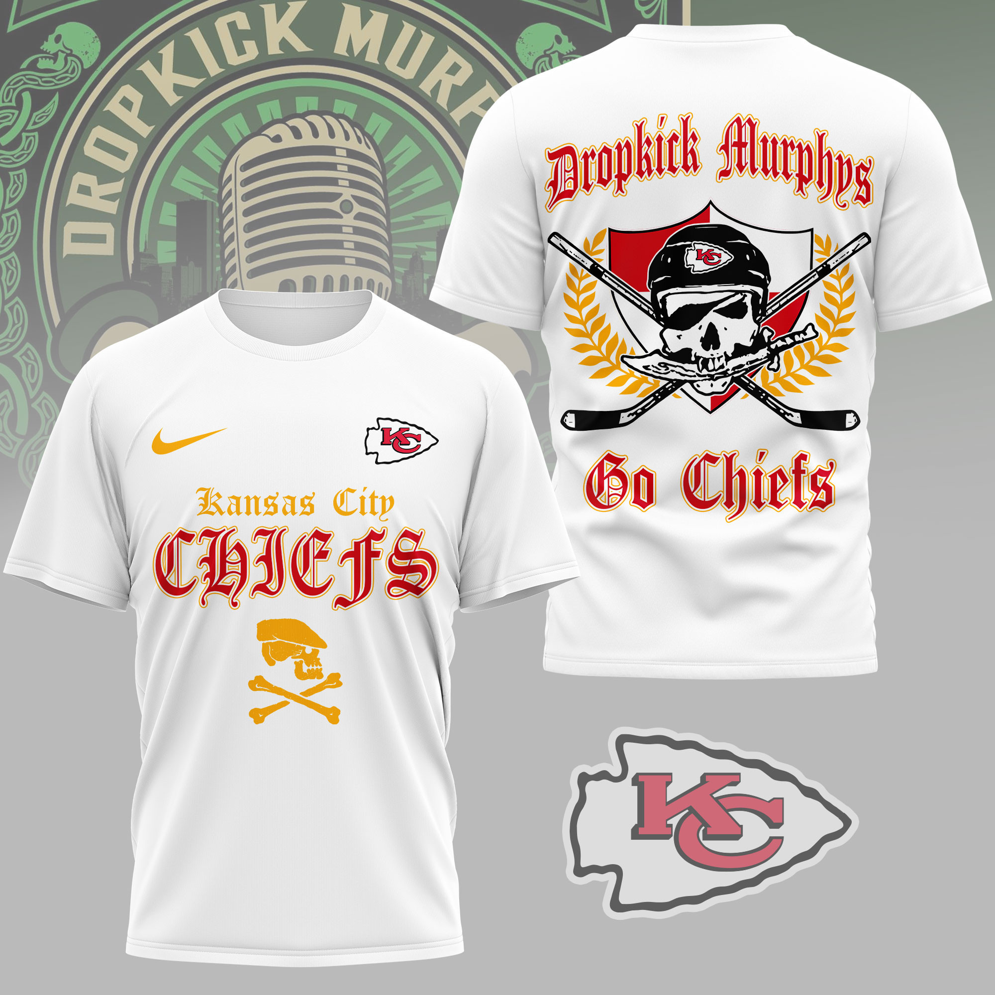Kansas City Chiefs | Premium NFL Dropkick Murphys Fan 3D Shirt NY