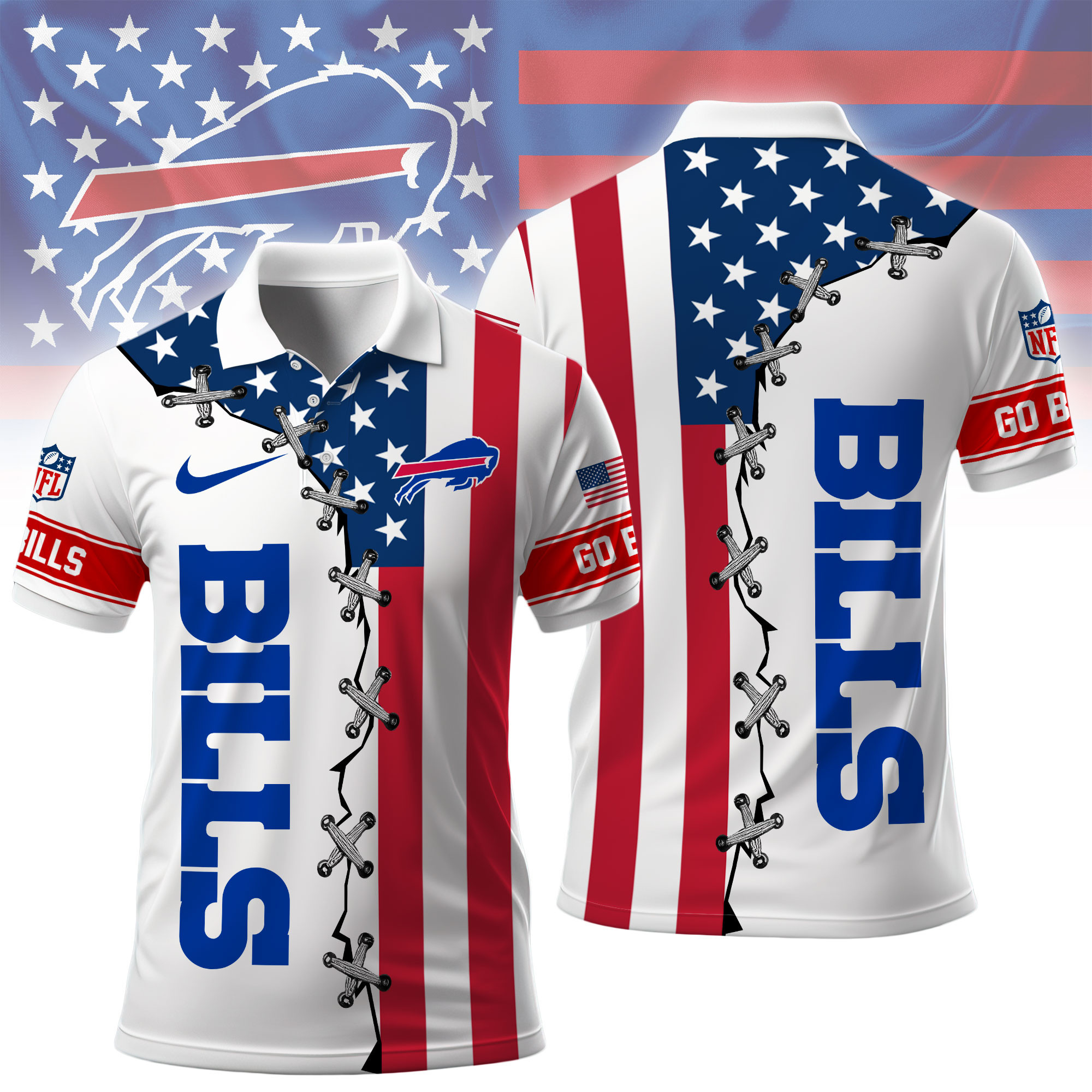 Buffalo Bills | Premium NFL Freedom American Polo NY