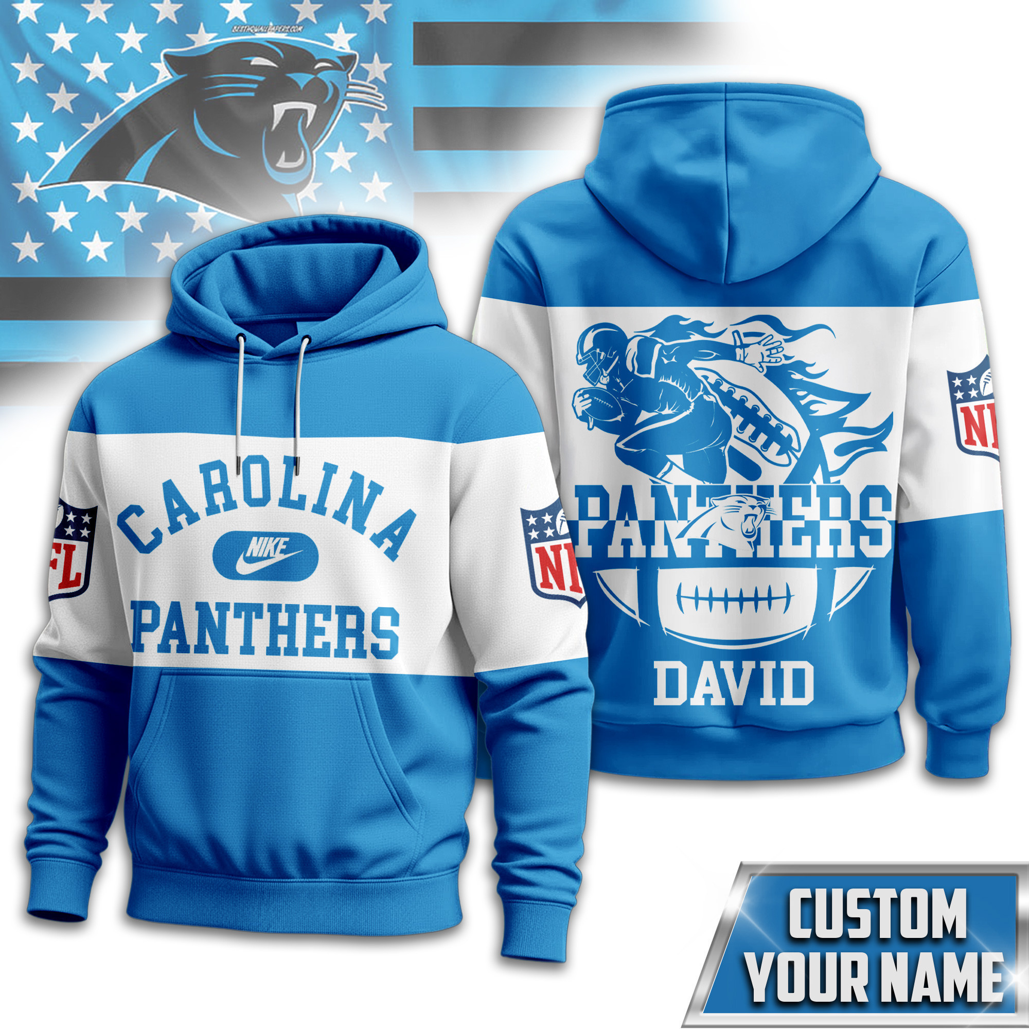 Carolina Panthers | Premium NFL Touchdown Spirit Personalized Hoodie TD