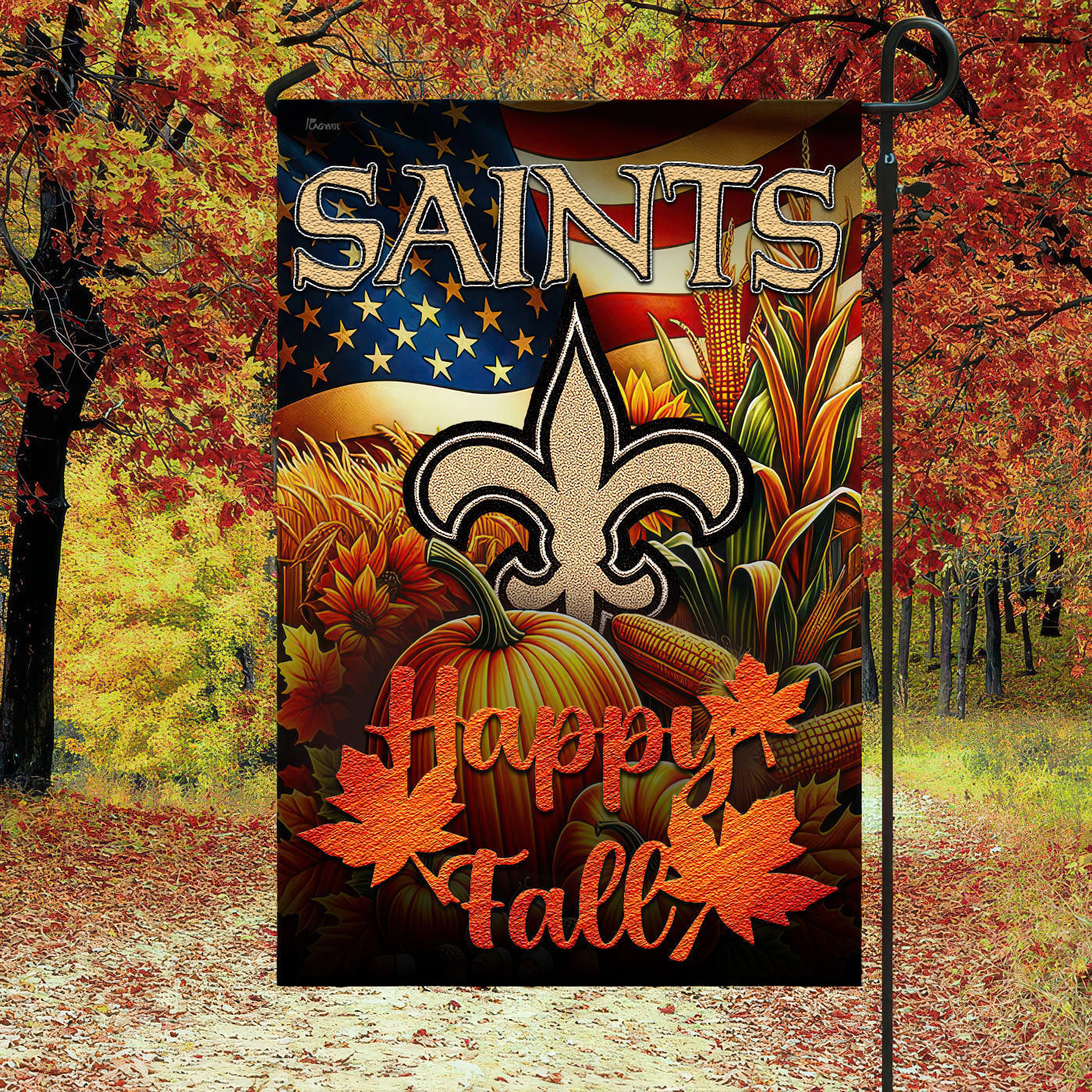 New Orleans Saints | Premium NFL Happy Fall Flag TD