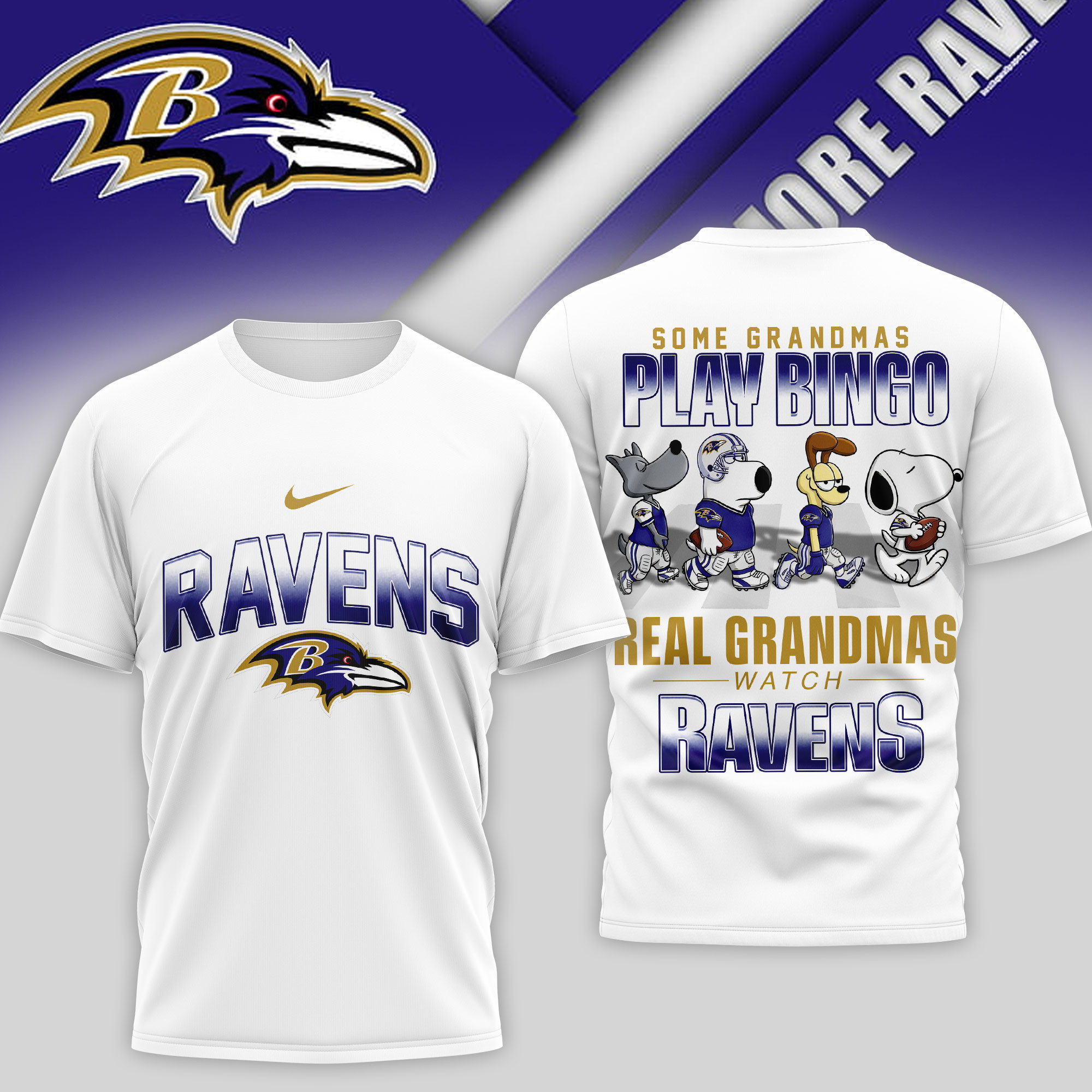 Baltimore Ravens | Premium NFL Prime Time 3D Shirt NTH1