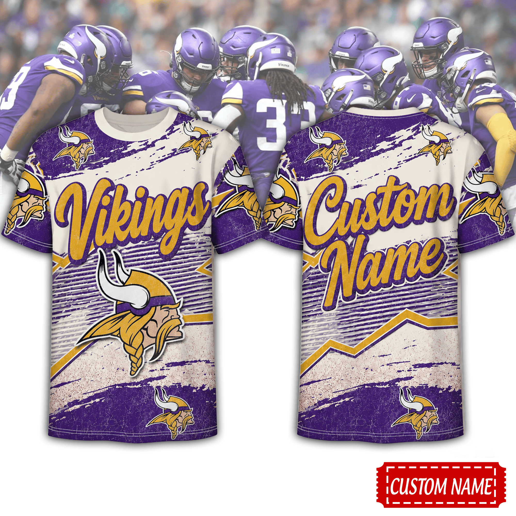 Minnesota Vikings | Premium NFL Team Energy Custom 3D Shirt NTH1