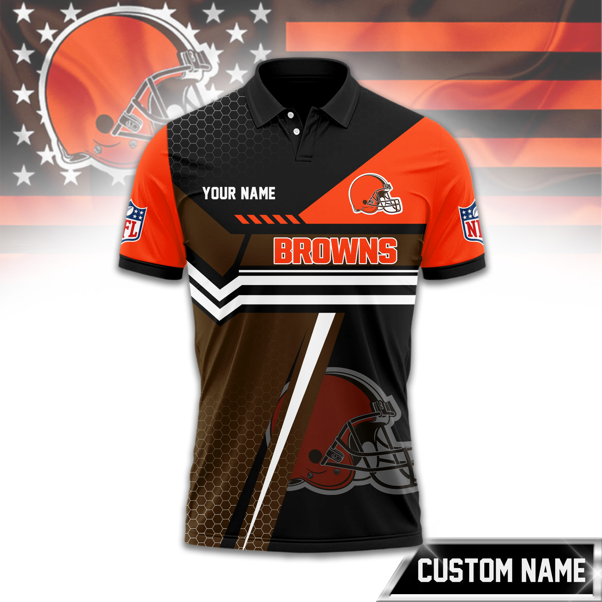 Cleveland Browns | Premium NFL Inspired Custom Game Day Polo TD
