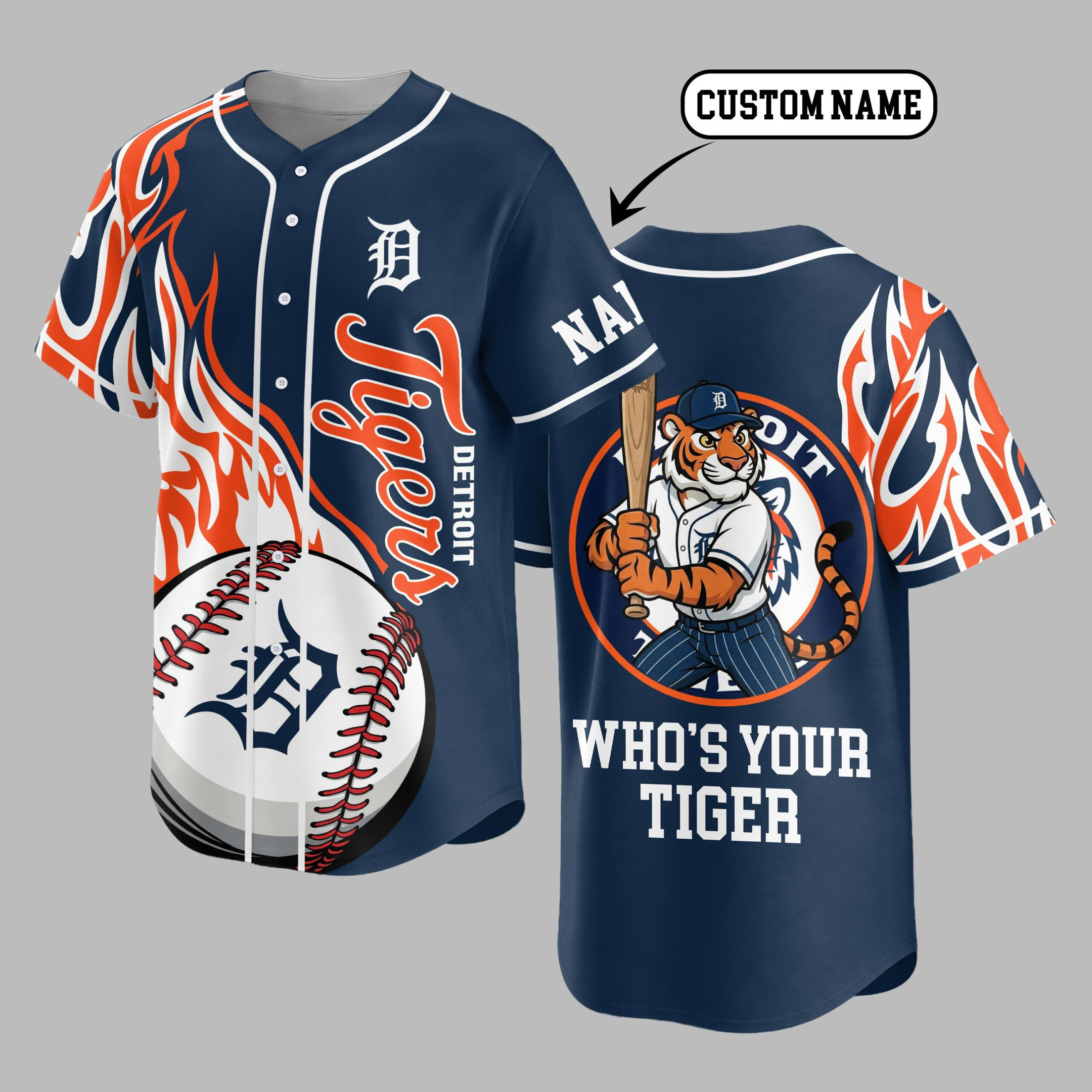 Detroit Tigers | Premium MLB Flame Spirit Baseball Jersey