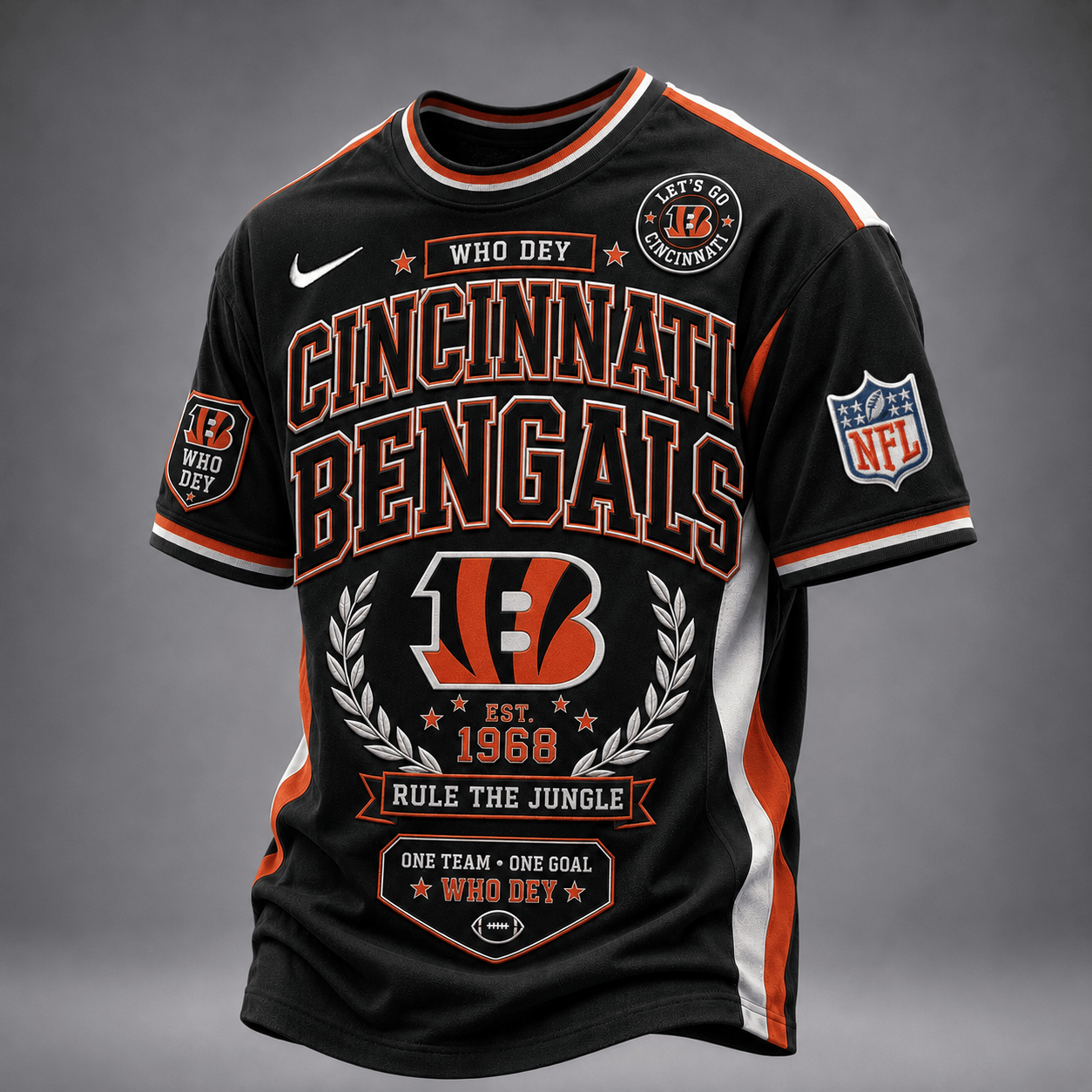 Cincinnati Bengals | Premium NFL Classic Game Day Football Fan T-Shirt TD