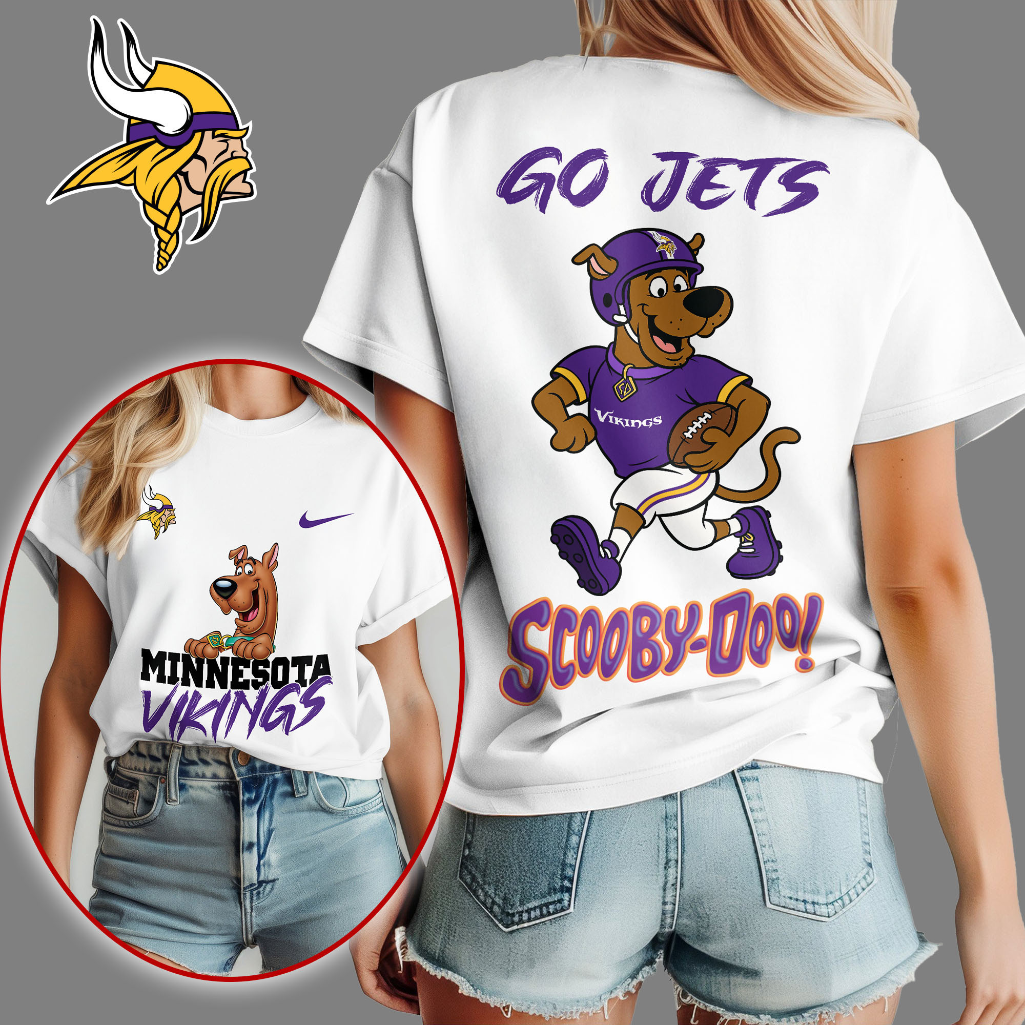 Minnesota Vikings | Premium NFL Scooby-Doo Fan Women's Shirt NY