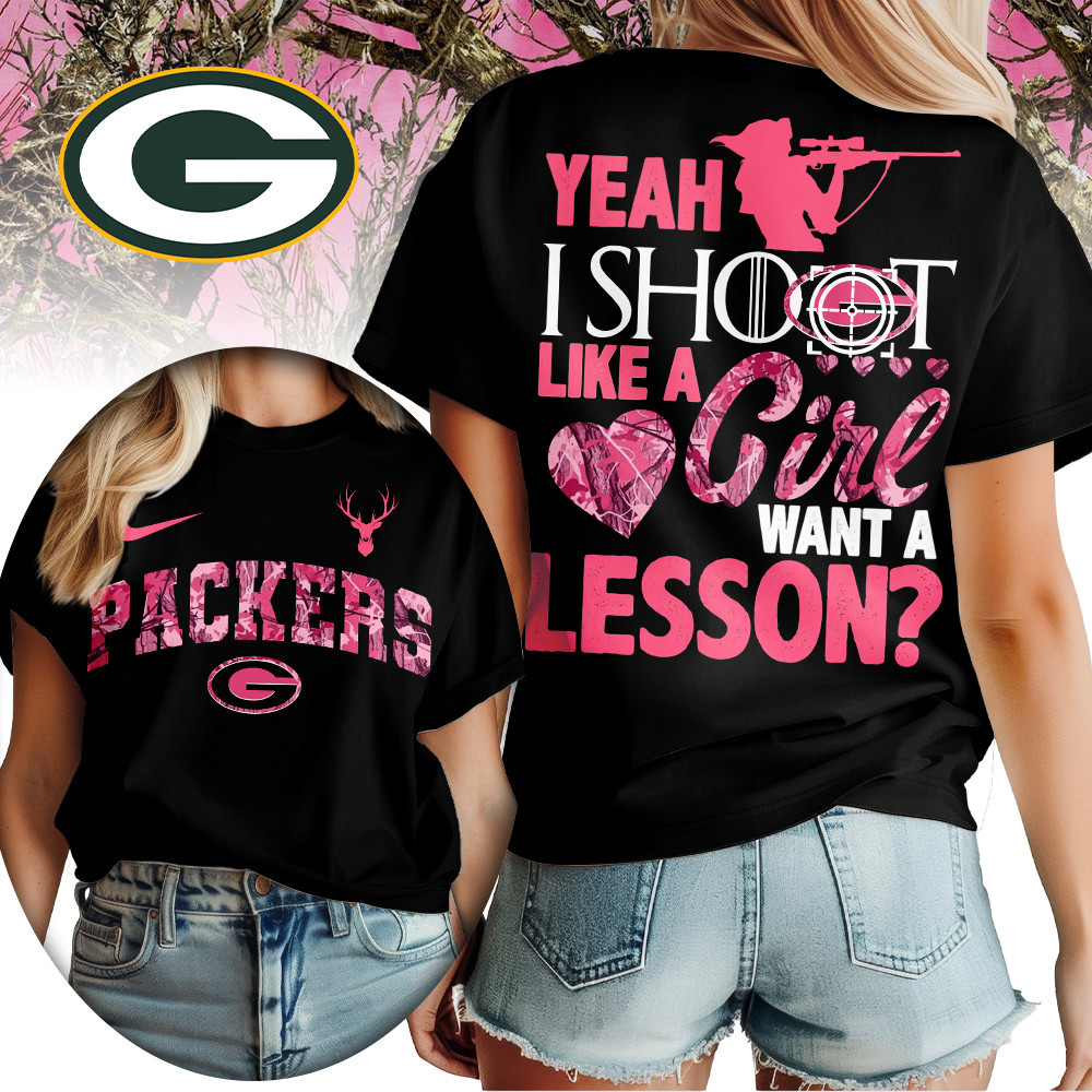 Green Bay Packers | Premium NFL Shoot Like A Girl Women Shirt TD