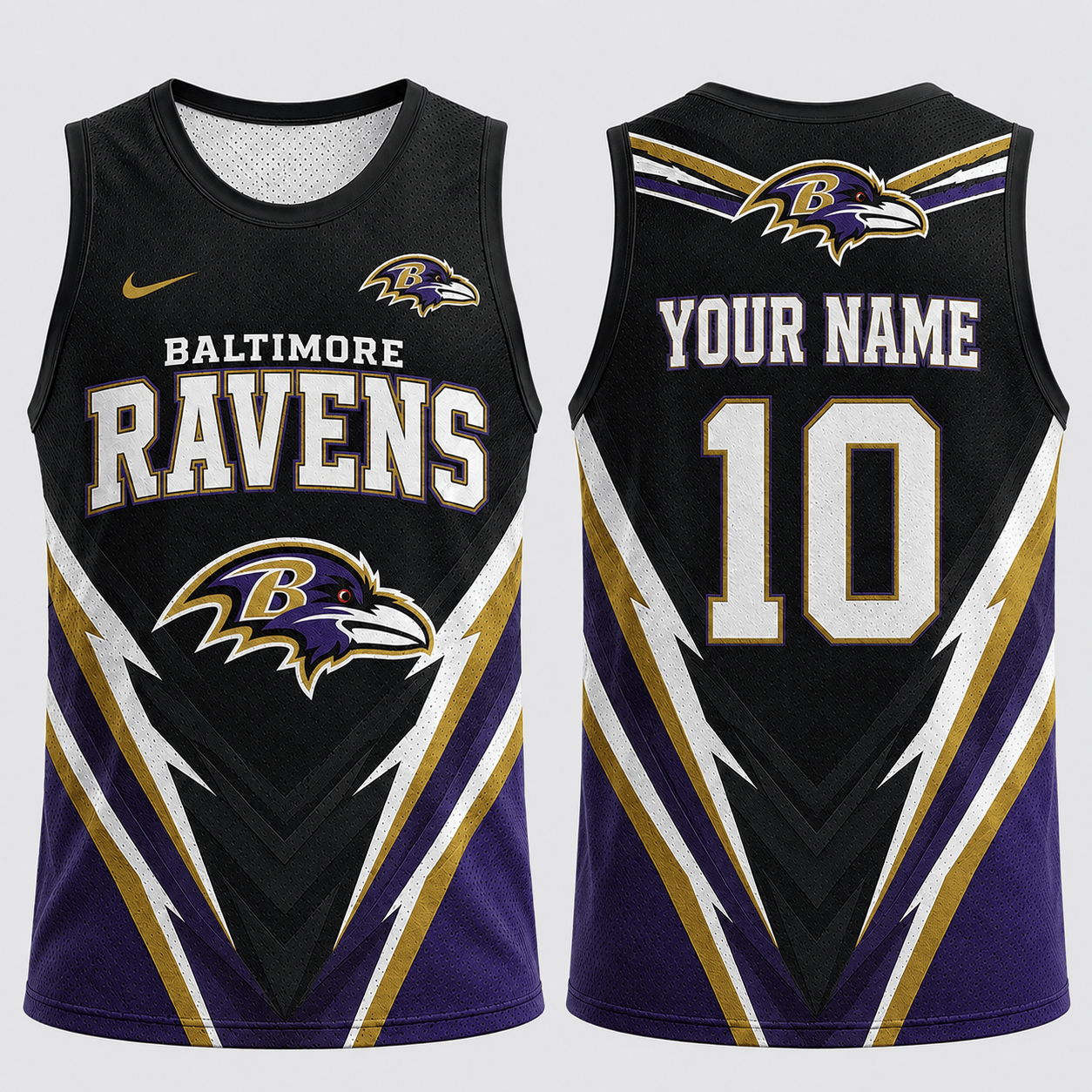 Baltimore Ravens | Premium NFL Personalized Name Number Fan Pride Tank Top TD