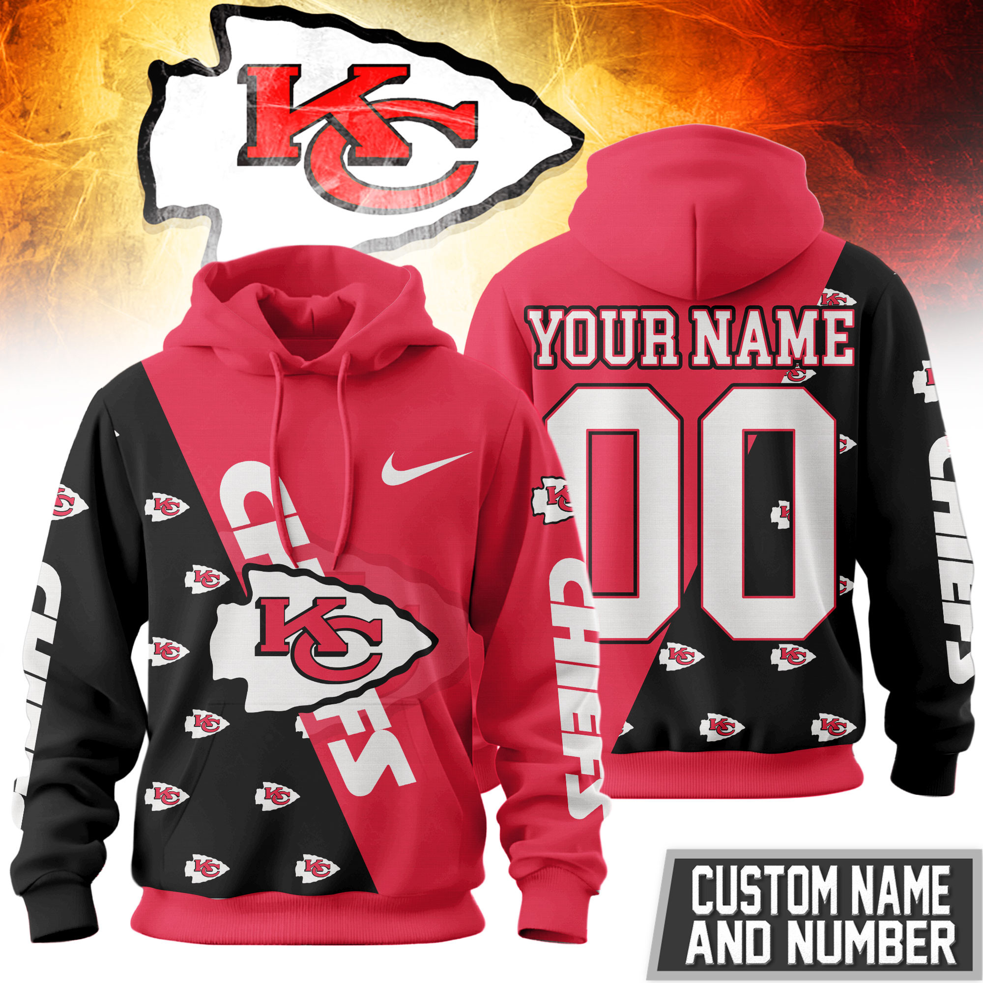 Kansas City Chiefs | Premium NFL True Fan Spirit Custom Football Hoodie