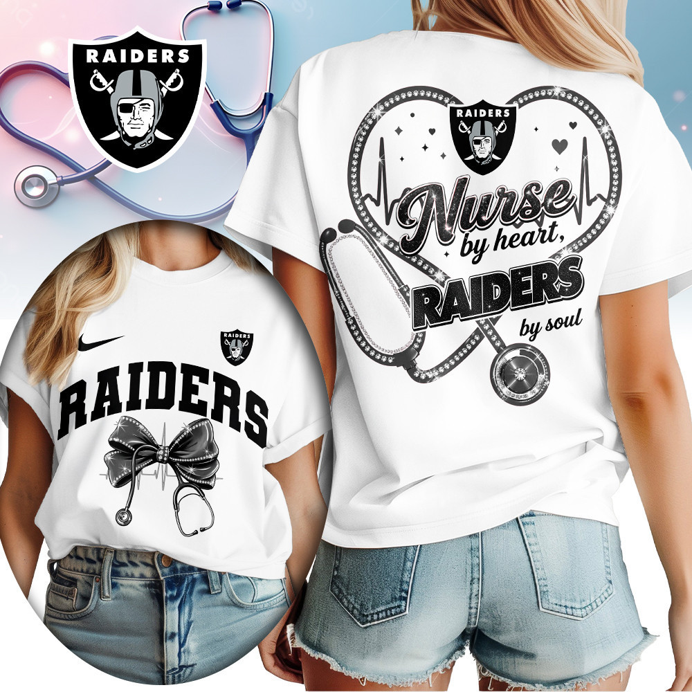 Las Vegas Raiders | Premium NFL Nurse By Heart Women Shirt TD
