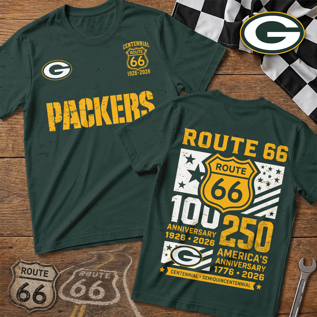 Green Bay Packers | Premium NFL Route 66 Centennial T-Shirt TD
