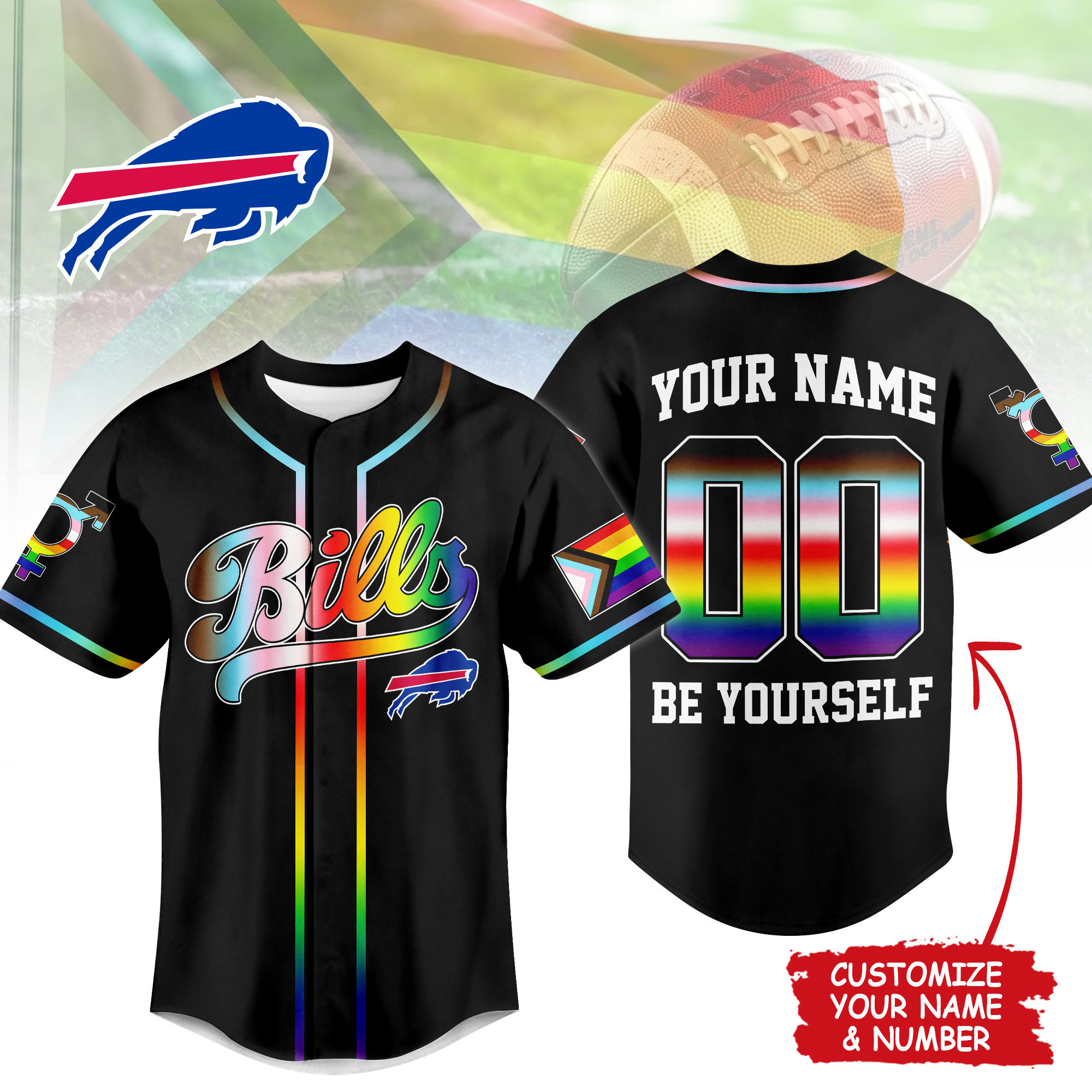 Buffalo Bills | Premium NFL Pride Month Limited Edition Jersey NTH1