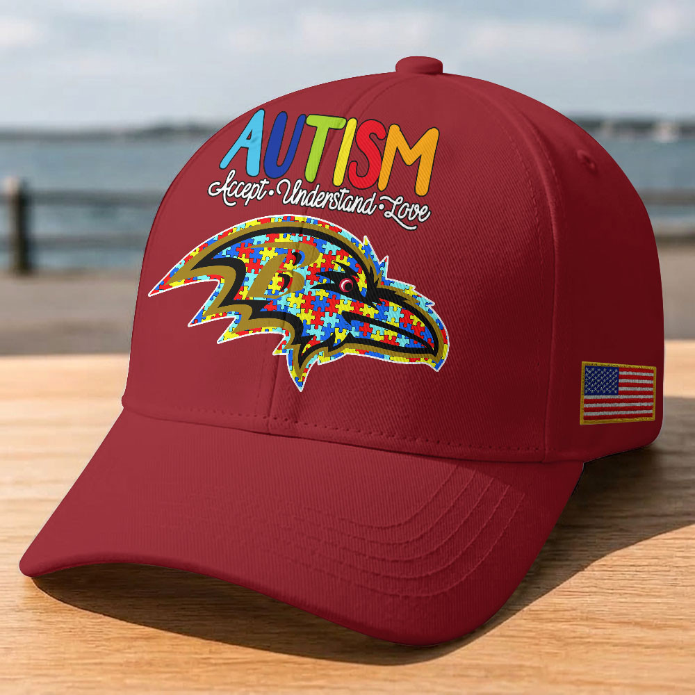 Baltimore Ravens | Premium Classic NFL Autism Awareness Puzzle Cap