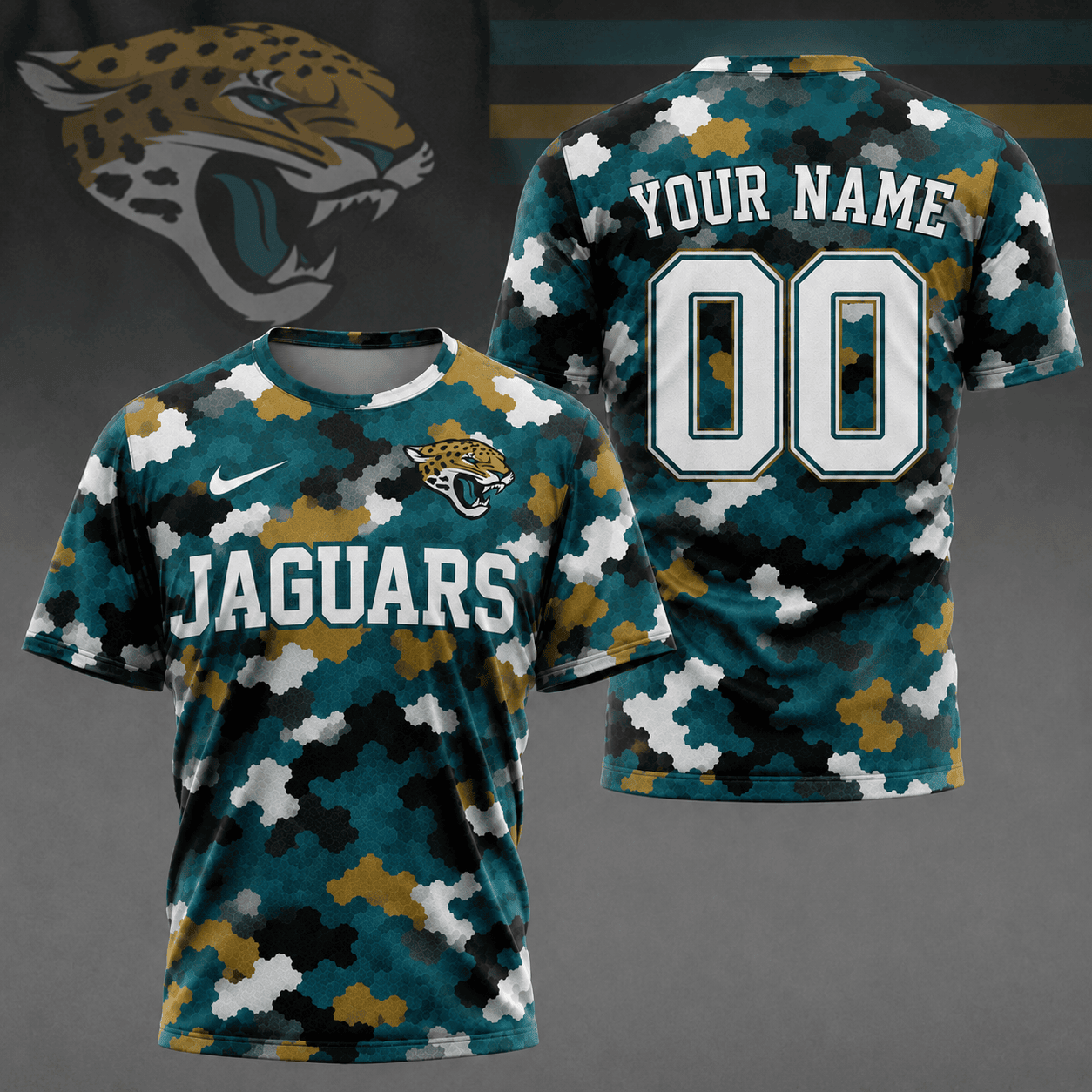 Jacksonville Jaguars | Premium NFL Game Day Camo 3D Shirt NY