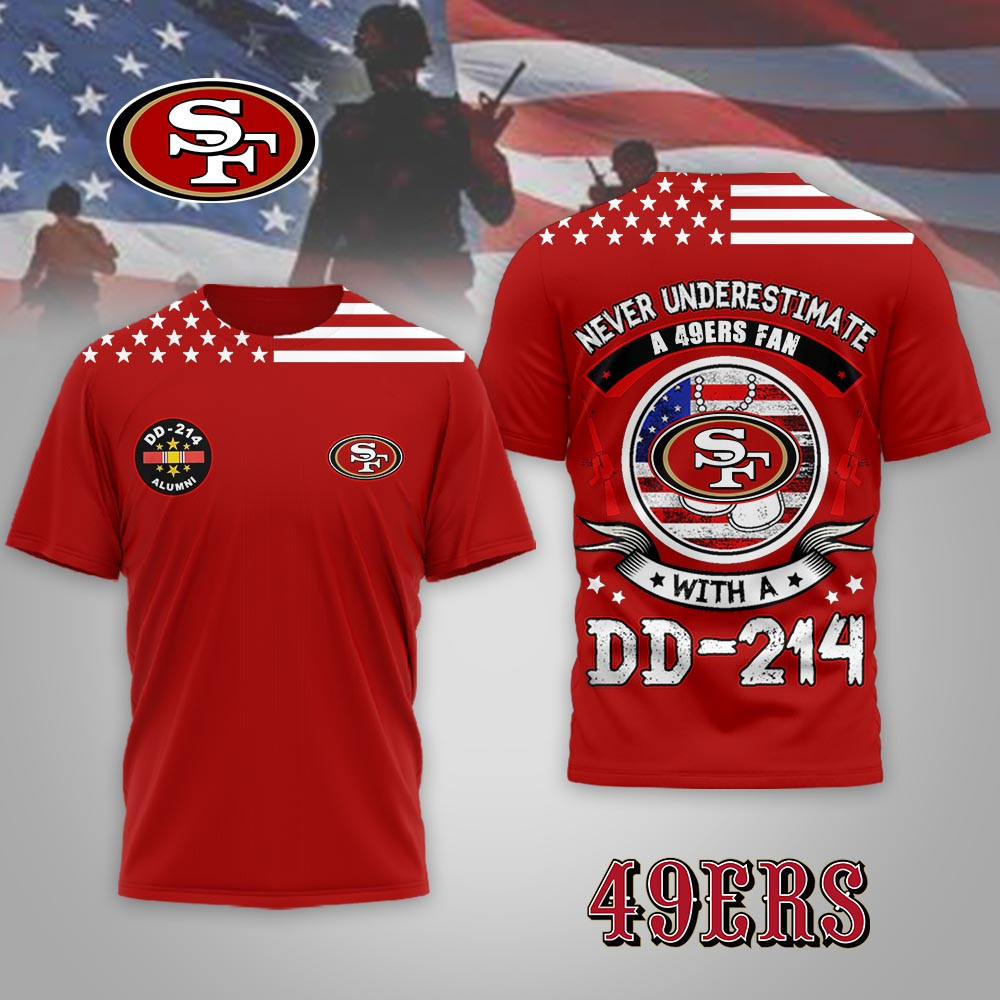San Francisco 49ers | Premium NFL DD-214 Alumni 3D Shirt MM