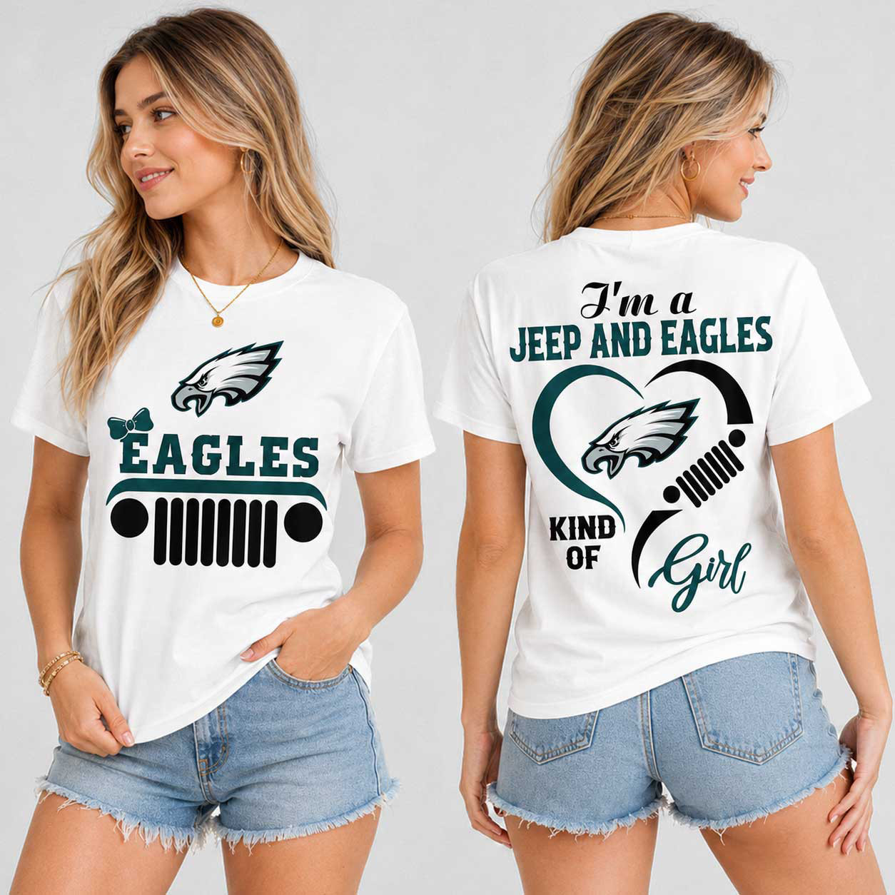 Philadelphia Eagles | Premium NFL Jeep Fan Passion T-Shirt TD