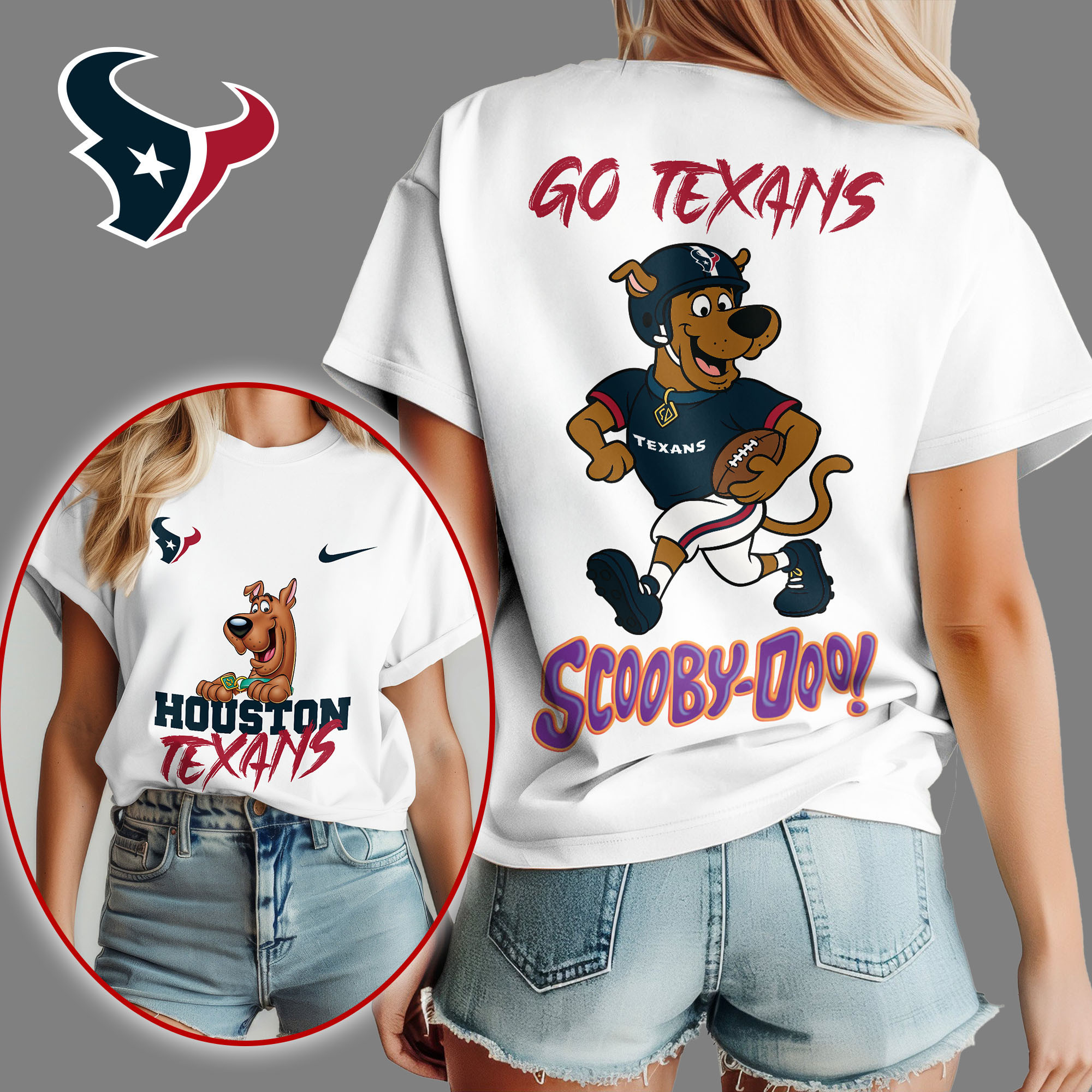 Houston Texans | Premium NFL Scooby-Doo Fan Women's Shirt NY