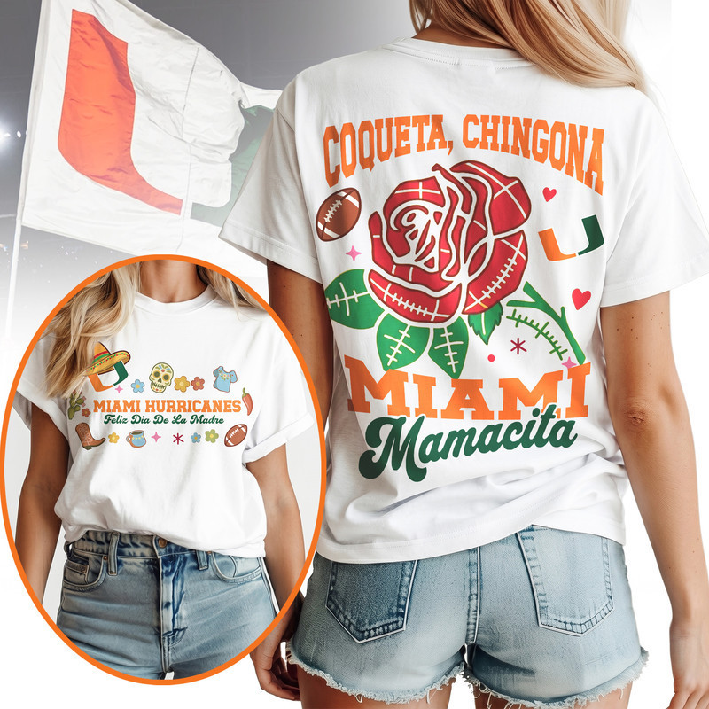 Miami Hurricanes | Premium NCAA Dia De La Madre 3D T-Shirt HY