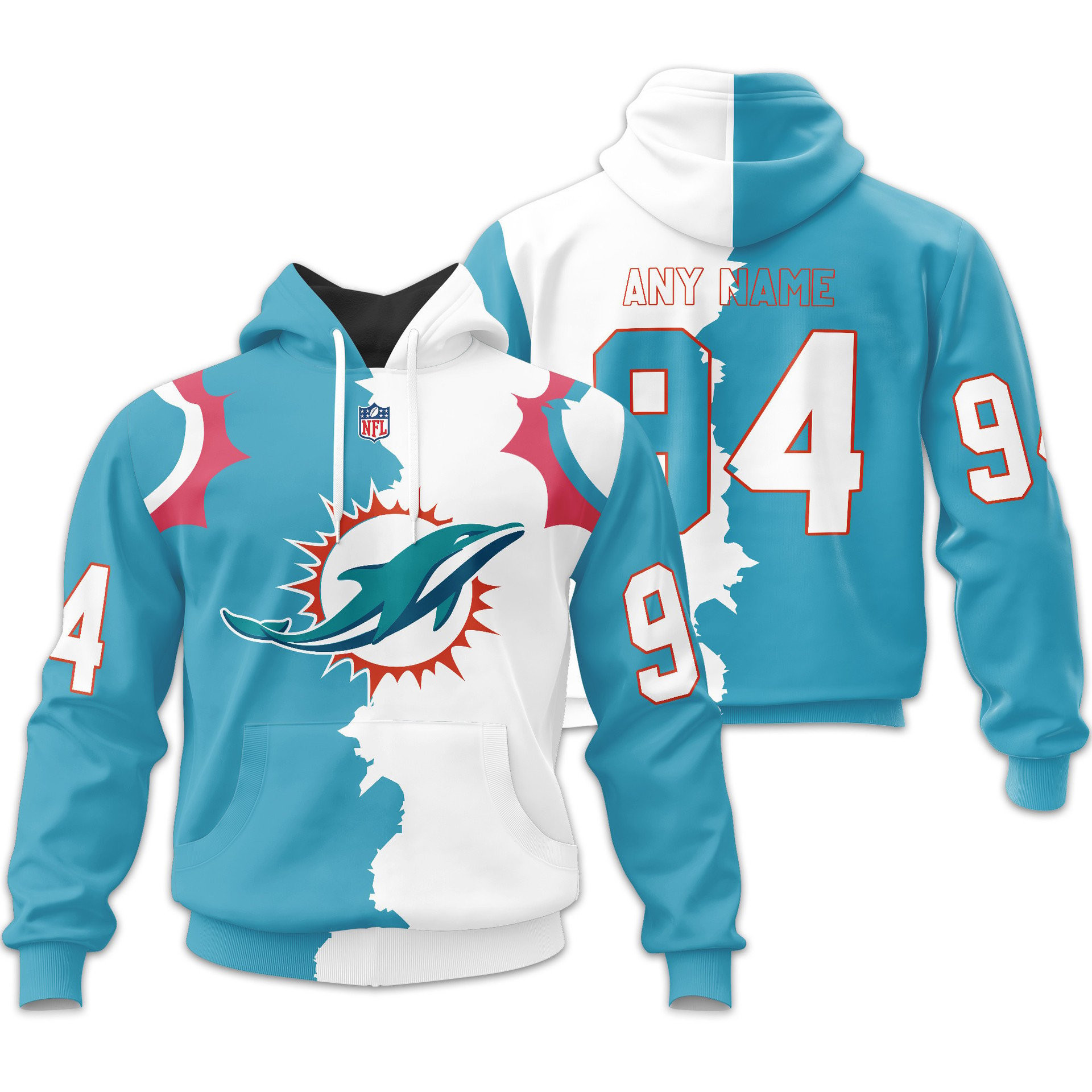 Miami Dolphins | Premium NFL Home Mix Away Hoodie TD