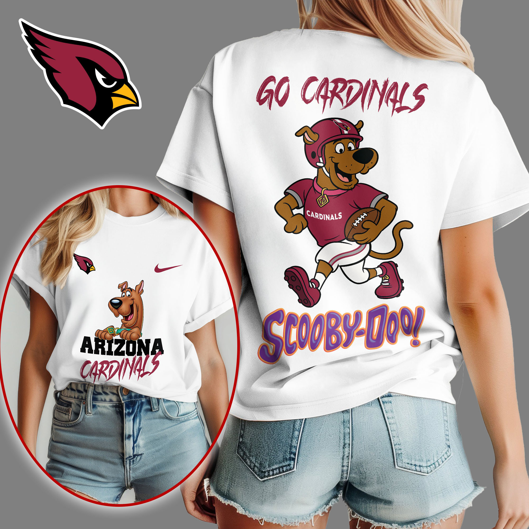 Arizona Cardinals | Premium NFL Scooby-Doo Fan Women's Shirt NY