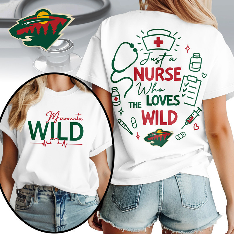 Minnesota Wild | Premium NHL Fan Nurse 3D Shirt HY