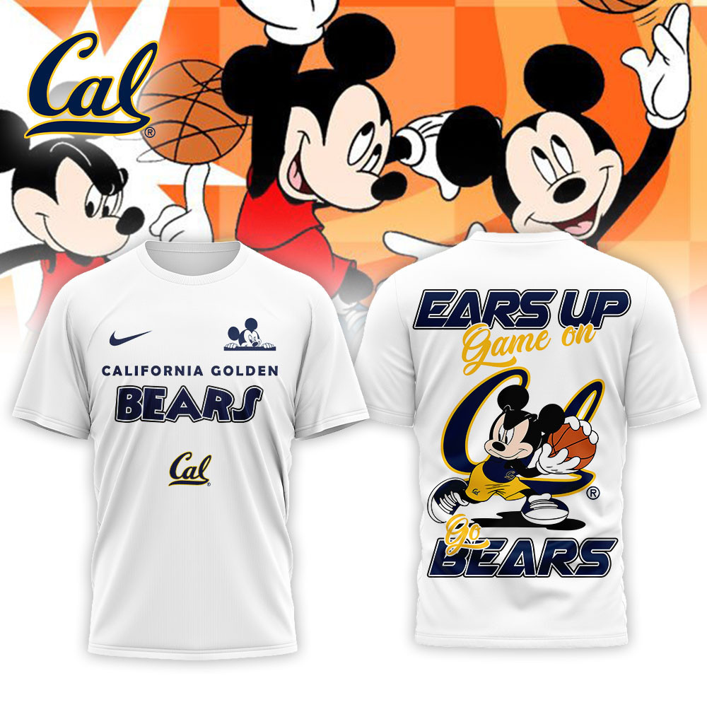 California Golden Bears | Premium NCAA Mickey Ears Up Game On 3D T-Shirt PBBEE4O