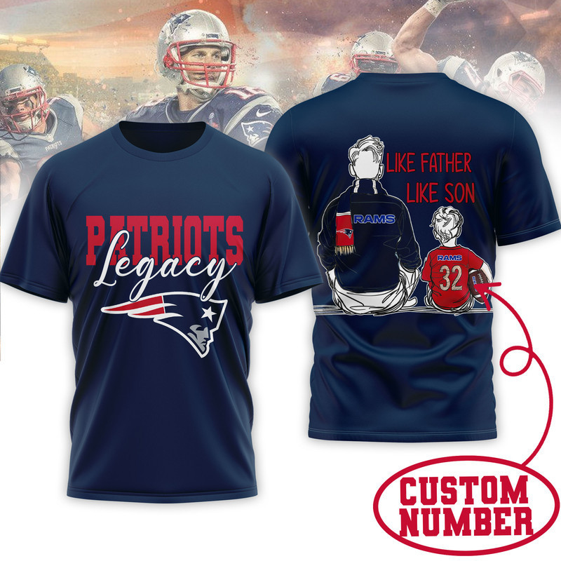 New England Patriots | Premium NFL Legacy Father Day 3D Shirt HY